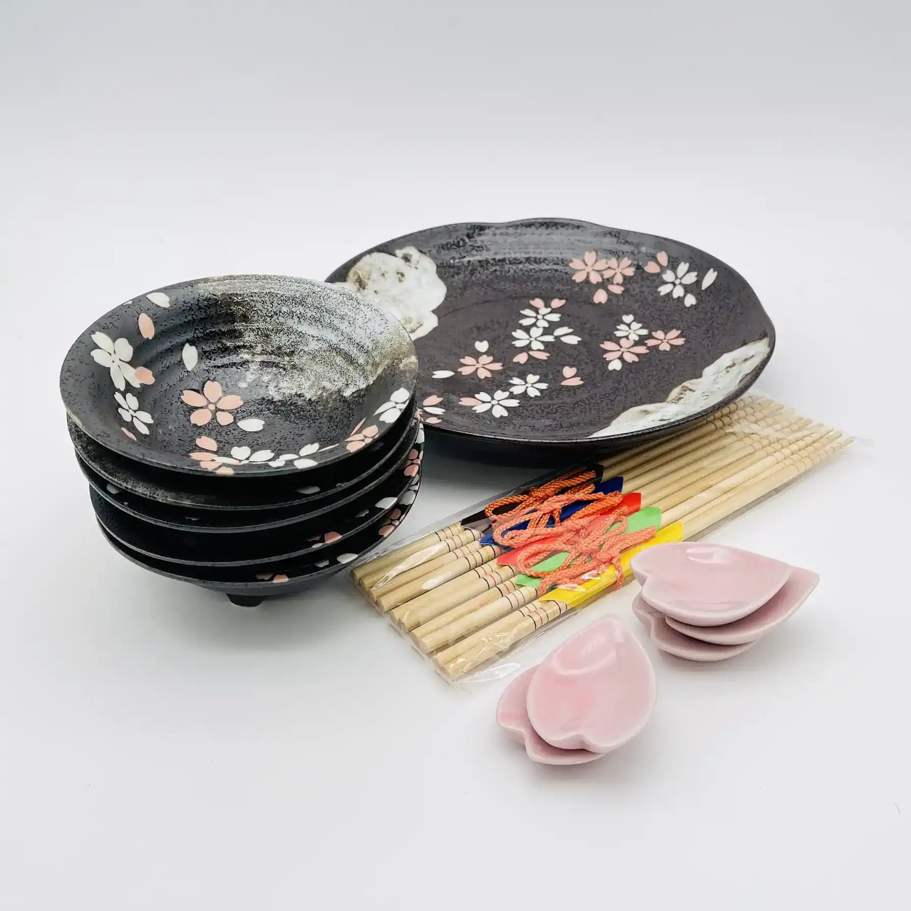 【リユース】 食卓揃 5客 / 夢眩窯 / 日本 / 未使用 / 箱付き