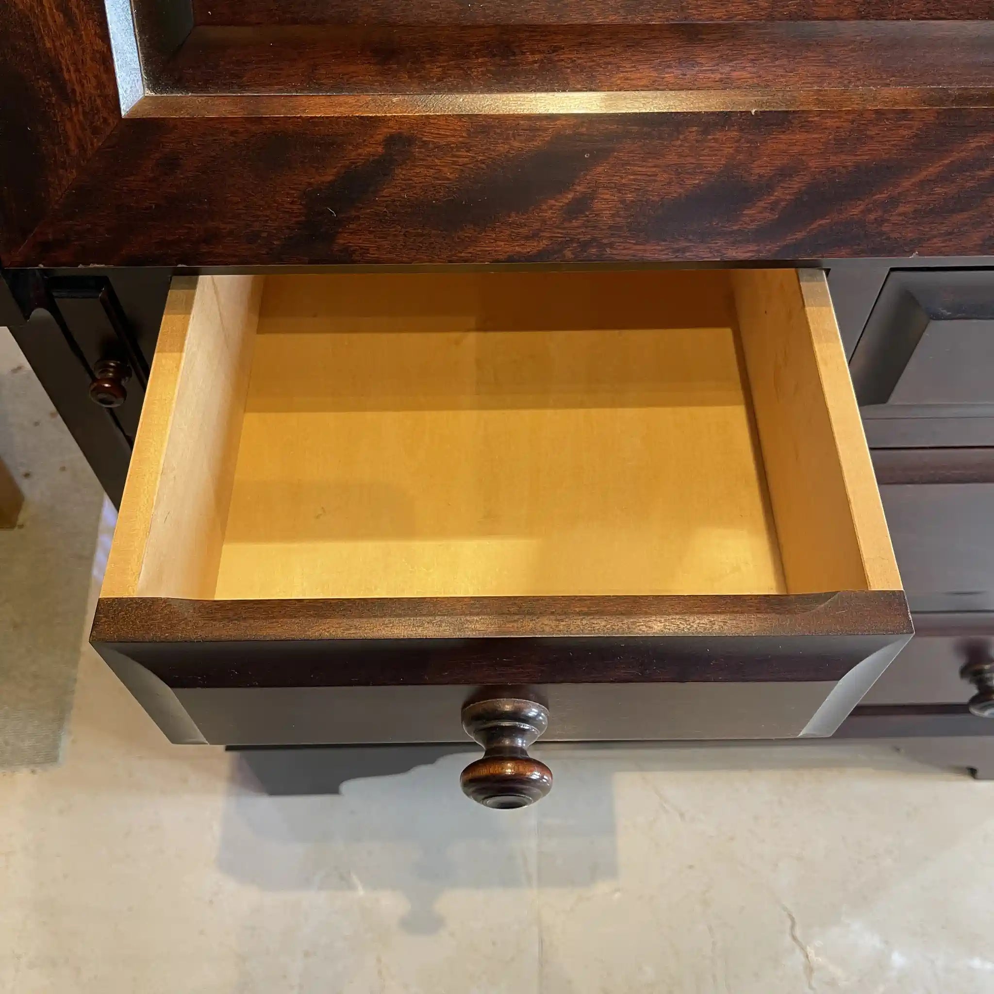 【リユース】 ライティングデスク 書棚付き / 北海道民芸家具 / 木製 / 日本