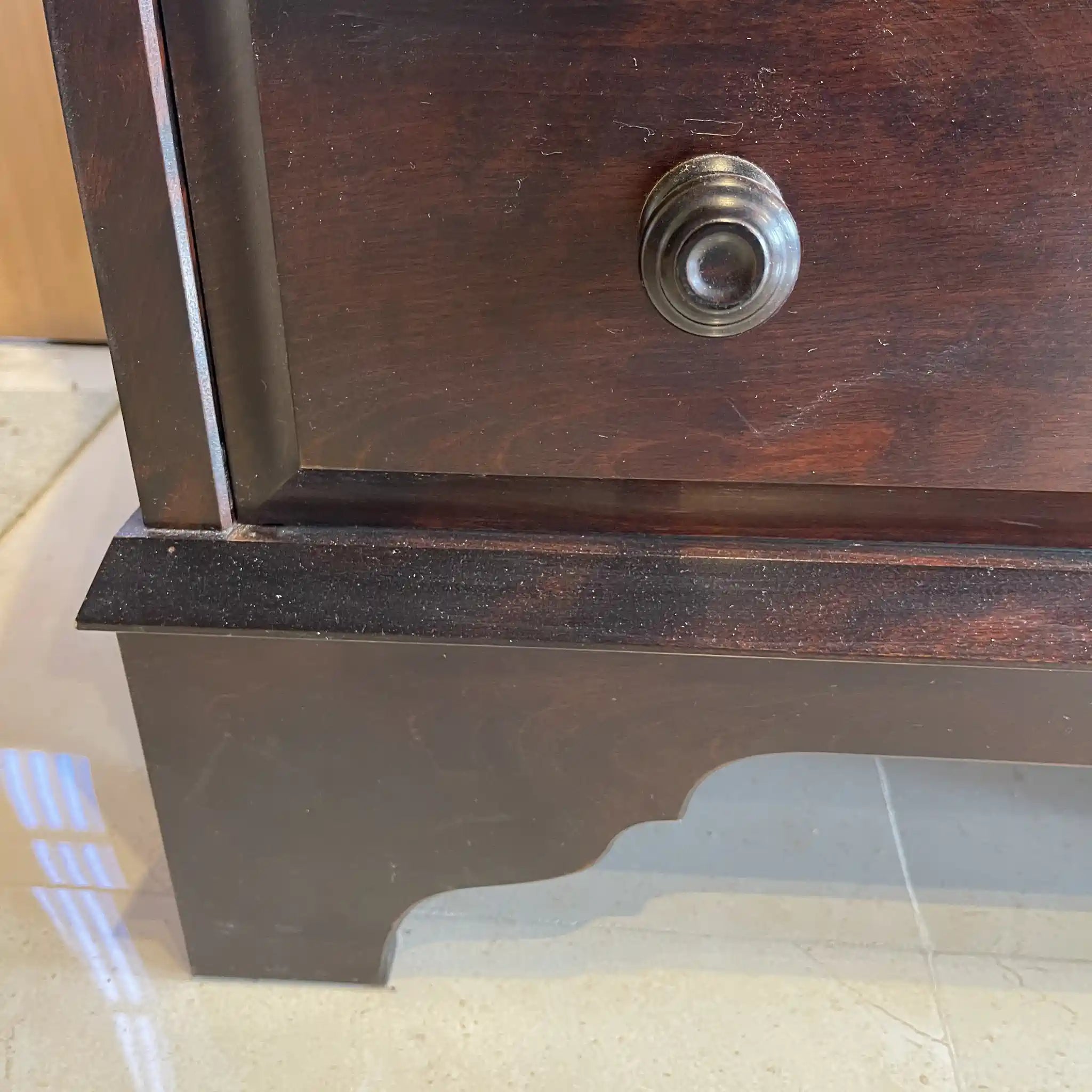 【リユース】 ライティングデスク 書棚付き / 北海道民芸家具 / 木製 / 日本