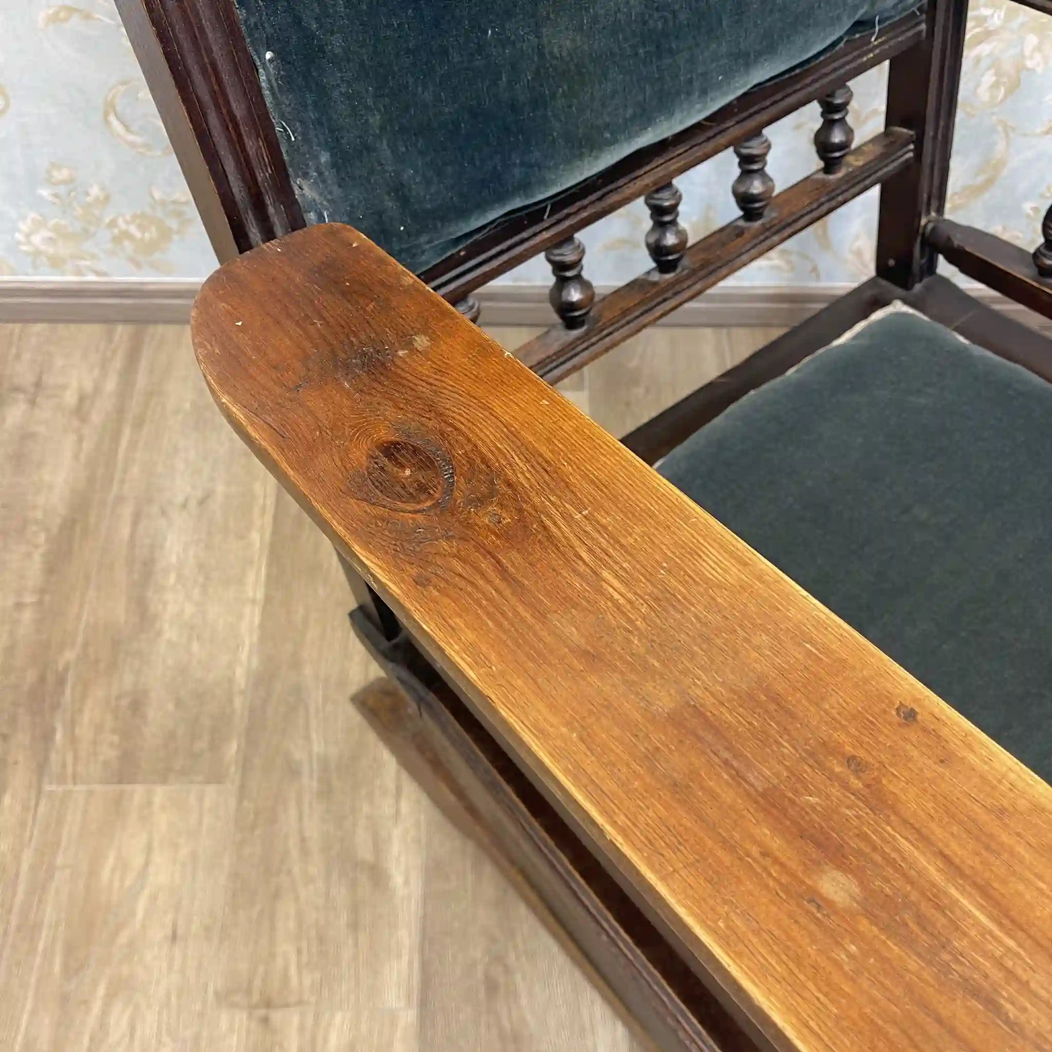 【アンティーク】 ロッキングチェア / 挽物細工,ターニング,スプリング機構