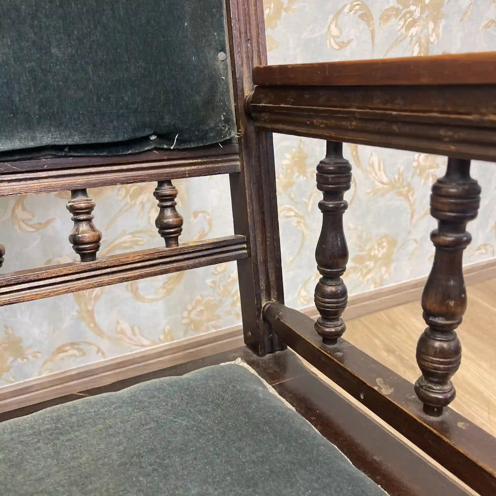 【アンティーク】 ロッキングチェア / 挽物細工,ターニング,スプリング機構