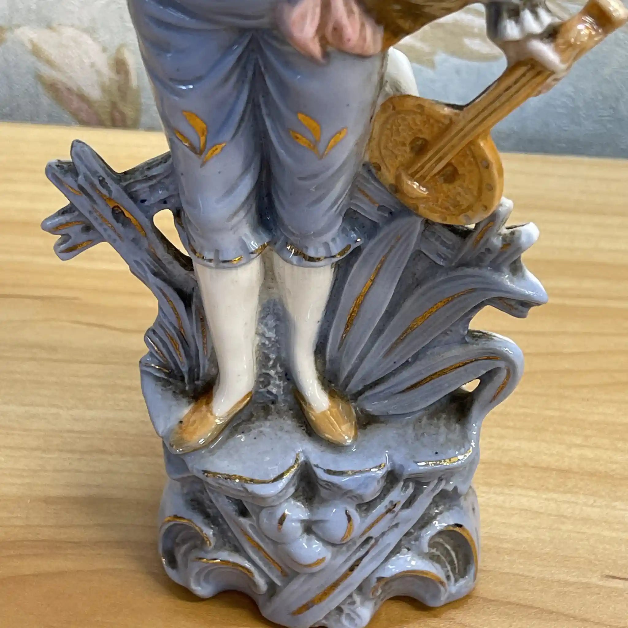 フィギュリン(陶磁器人形)2P / 推定1900前後 / 磁器 / ドイツ (推定) / 金彩 / [アンティーク]