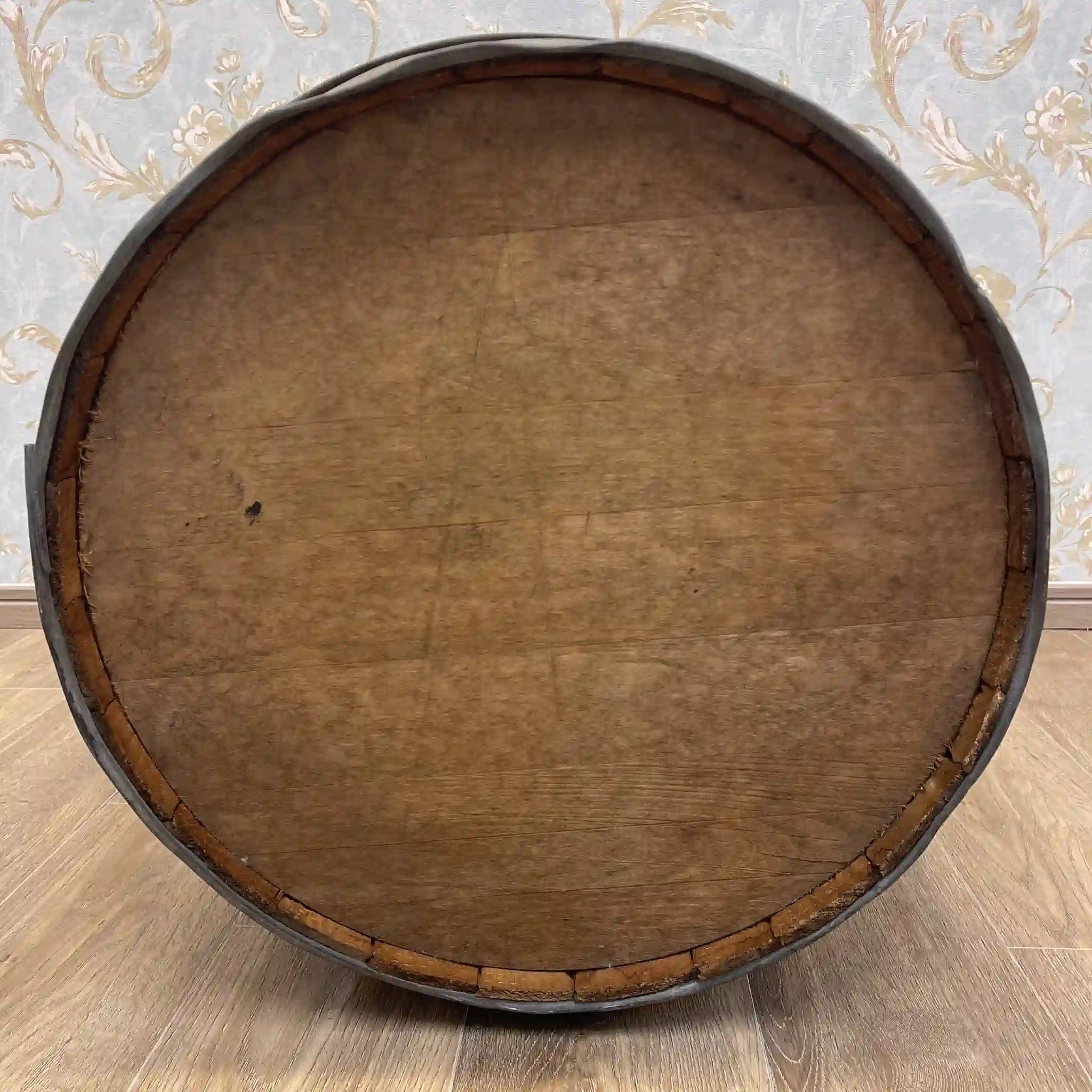 復古咖啡桶（木桶，金屬箍）