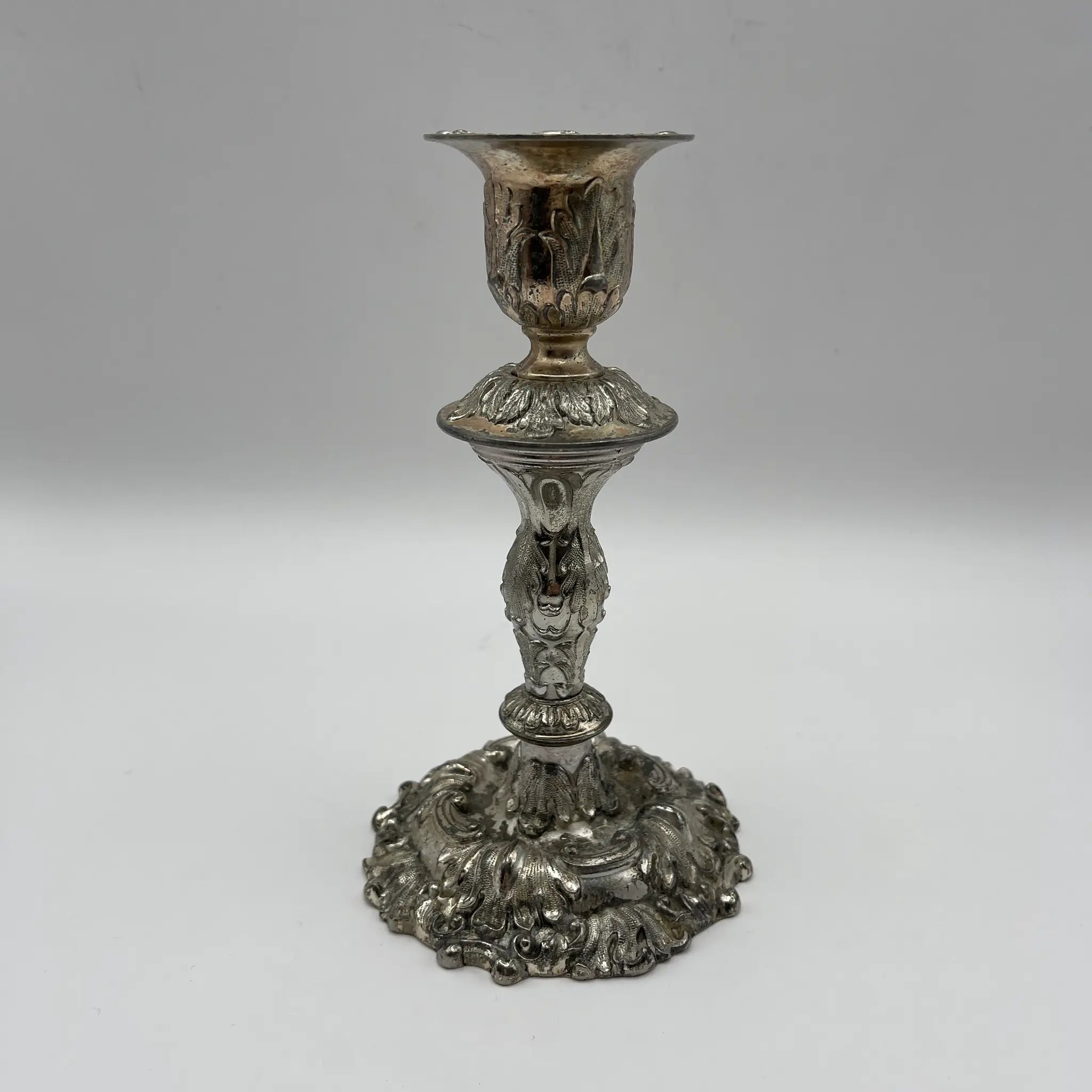 【リユース】 燭台(キャンドルホルダー) / シルバーメッキ / 日本