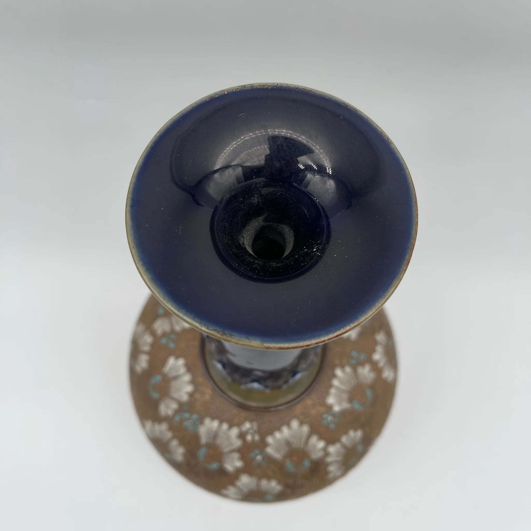 花瓶/ ROYAL DOULTON / SLATER / SLATER， 兰贝斯窑(Lambethware) / 20年代- 30年代左右/英国/斯莱特专利技术，蕾丝转印装饰，手工珐琅着色