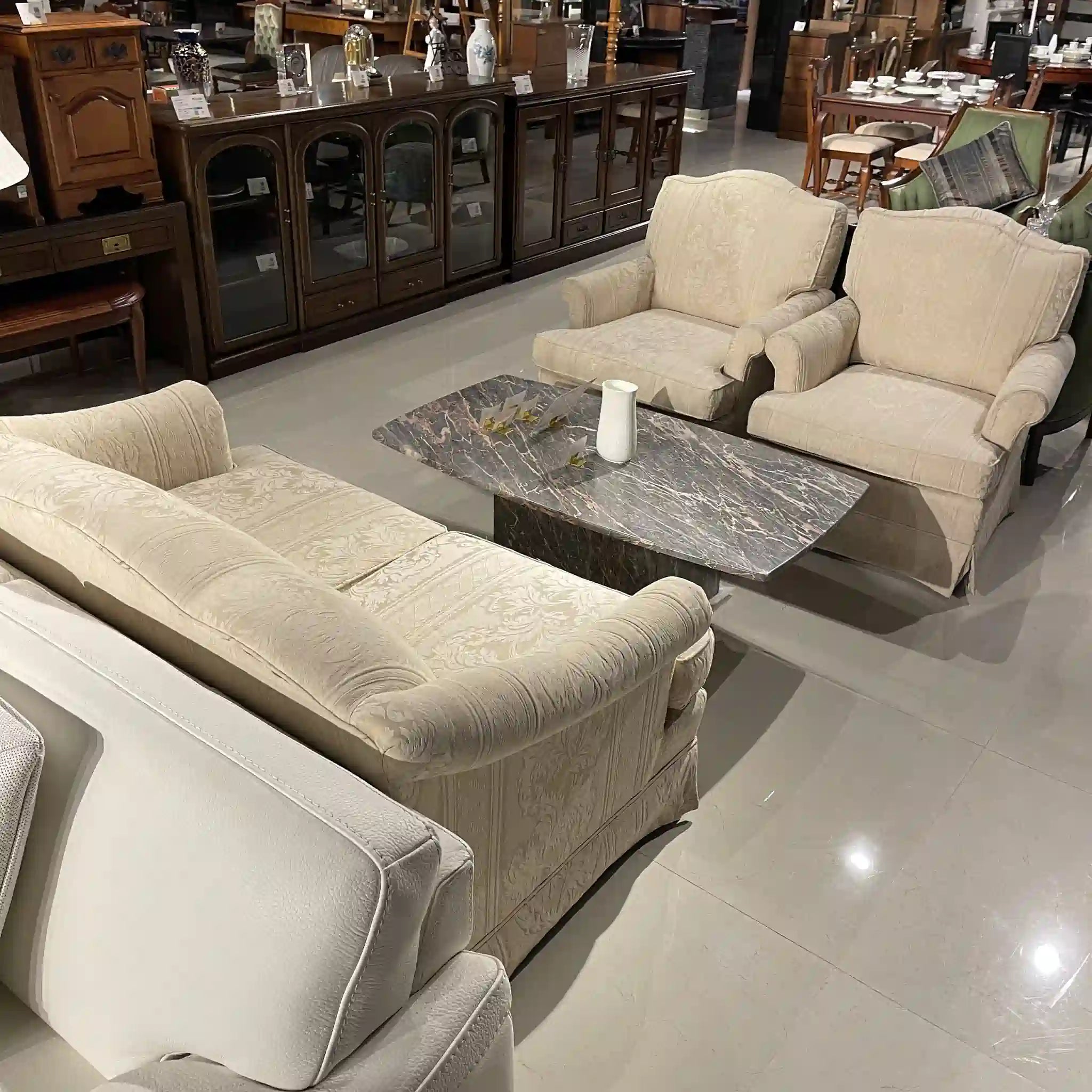 【リユース】 ソファセット / トーマスビル / ファブリック木製 / アメリカ