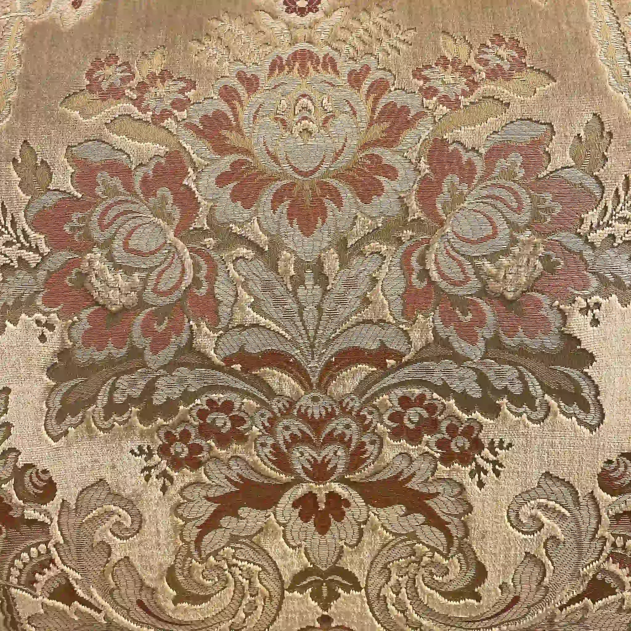 【リユース】 ソファセット / 天然木 / イタリア / アンティーク調,ロココ様式ハンドカービング,金華山織