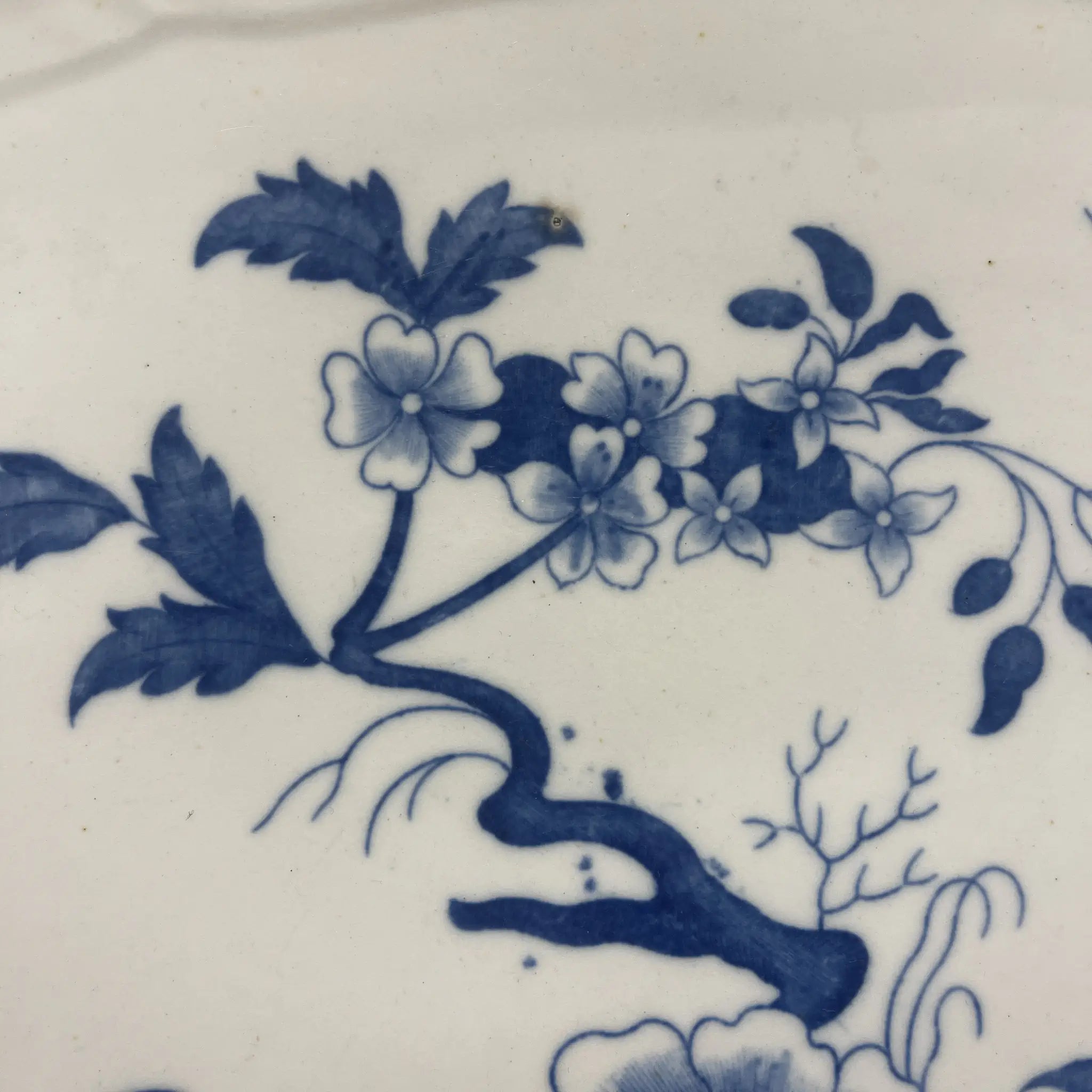 Antique Large Plate / Tournai Porcelain / Blue &amp; White / 18th Century (Estimated) / Porcelain / Belgium