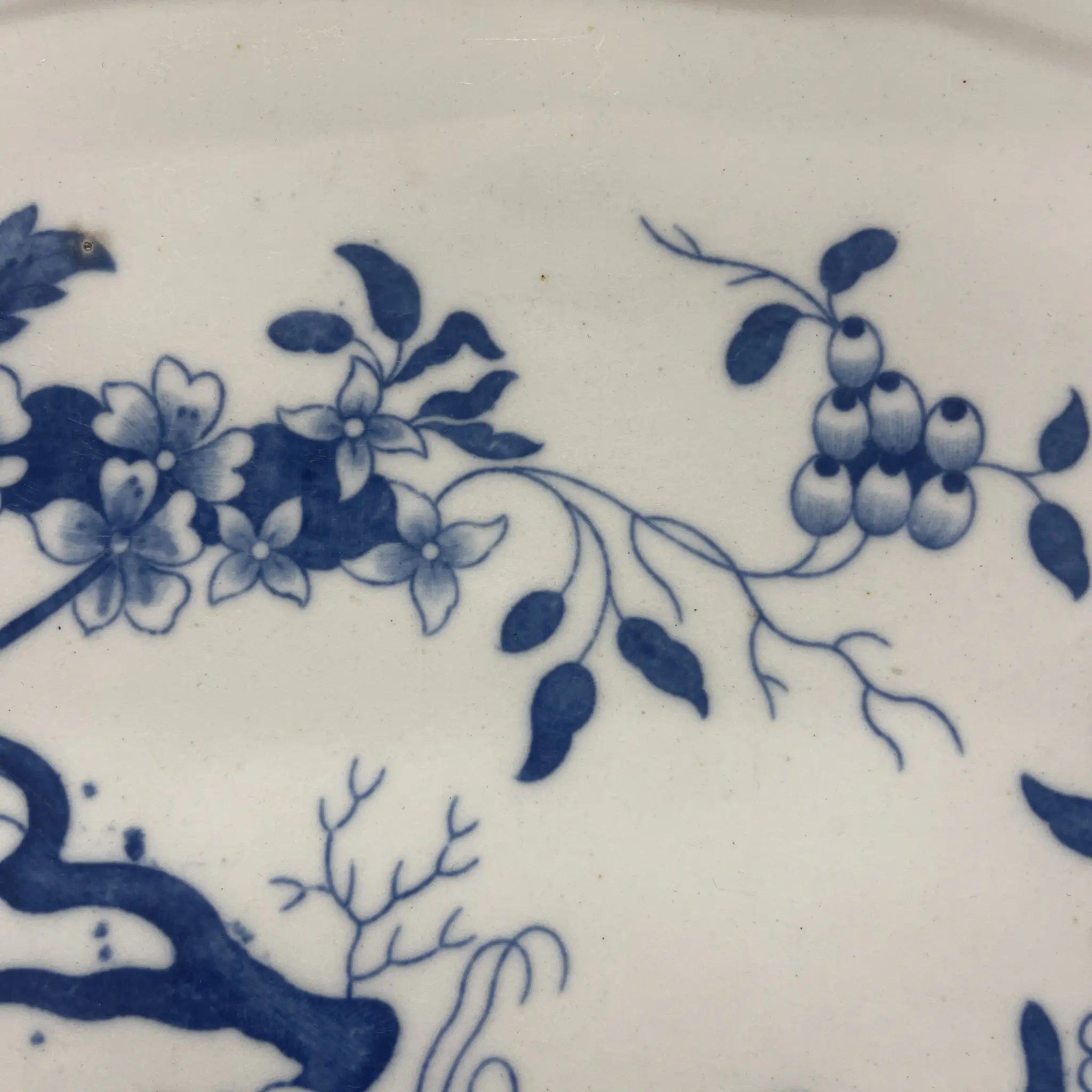 Antique Large Plate / Tournai Porcelain / Blue &amp; White / 18th Century (Estimated) / Porcelain / Belgium