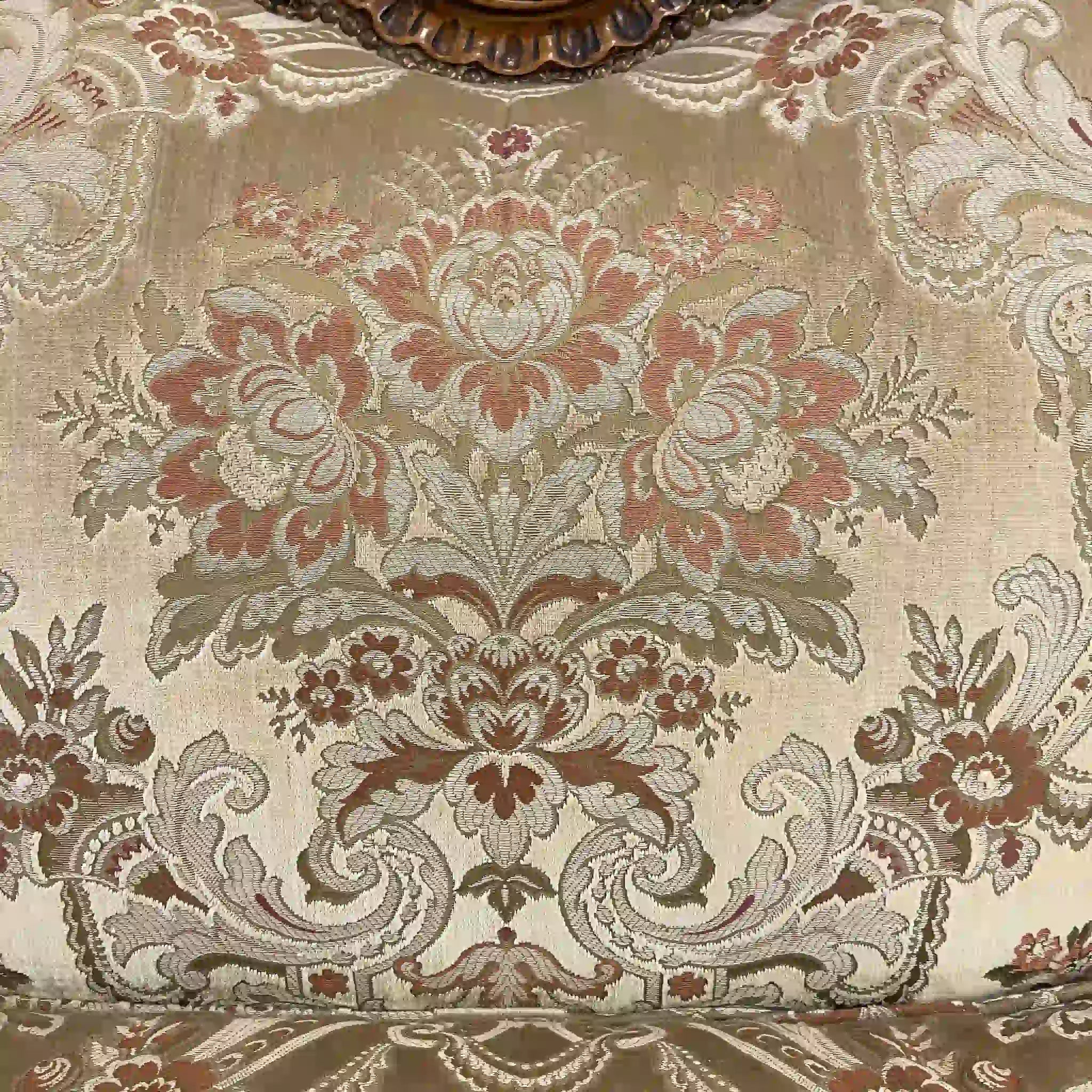 【リユース】 ソファセット / 天然木 / イタリア / アンティーク調,ロココ様式ハンドカービング,金華山織