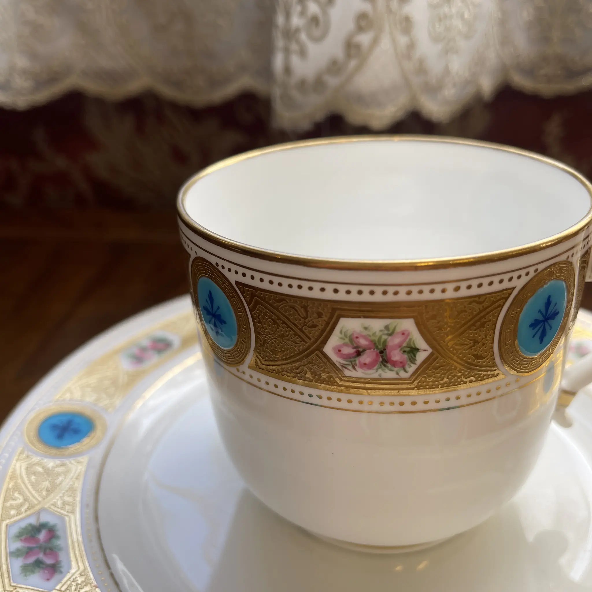 1840年代 ミントン minton キャビネット カップ ソーサ 金彩コバルト