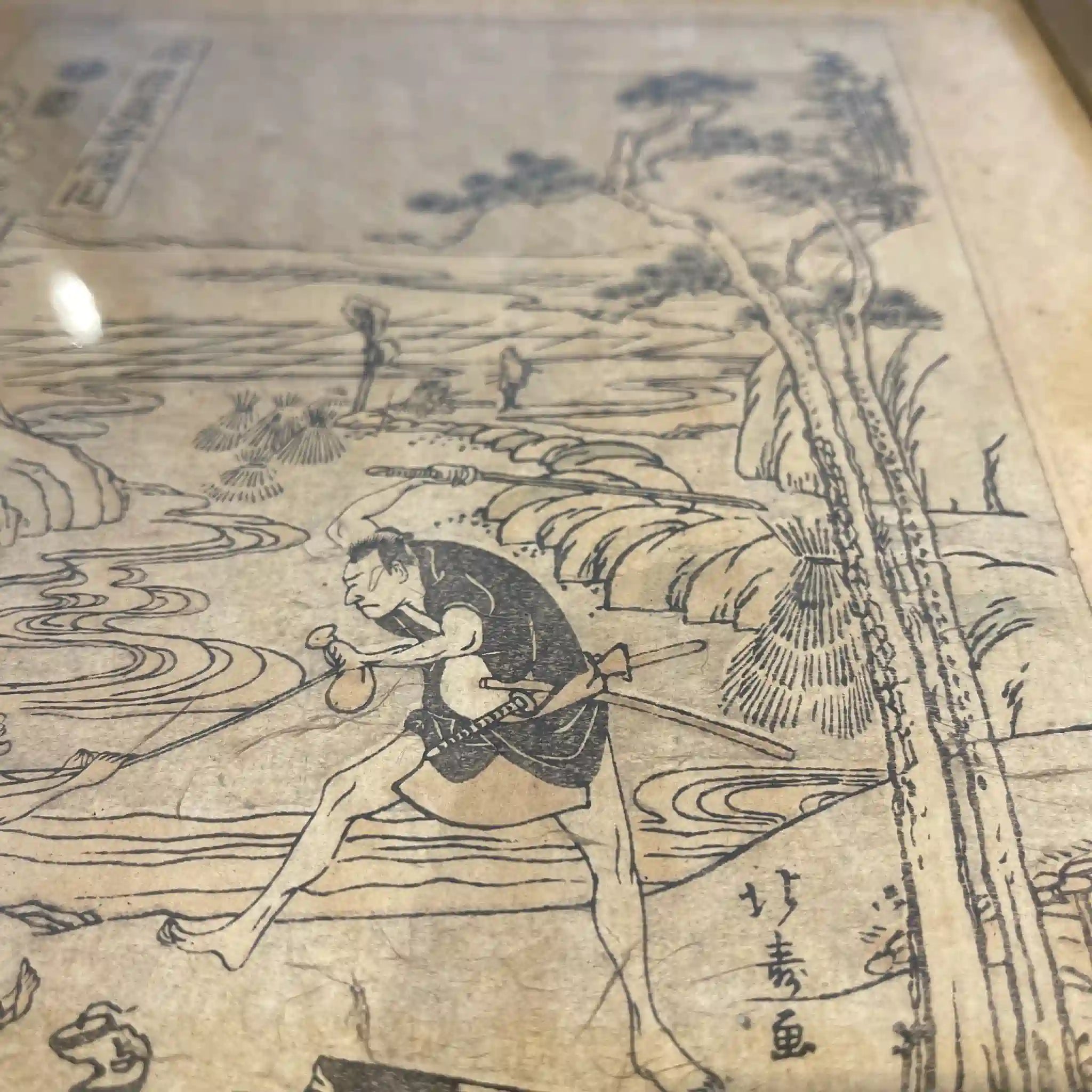 【アンティーク】 浮世絵 / 葛飾北斎 / 「忠臣義去慢園」 / 1700年代 / 錦絵 フランス直輸入