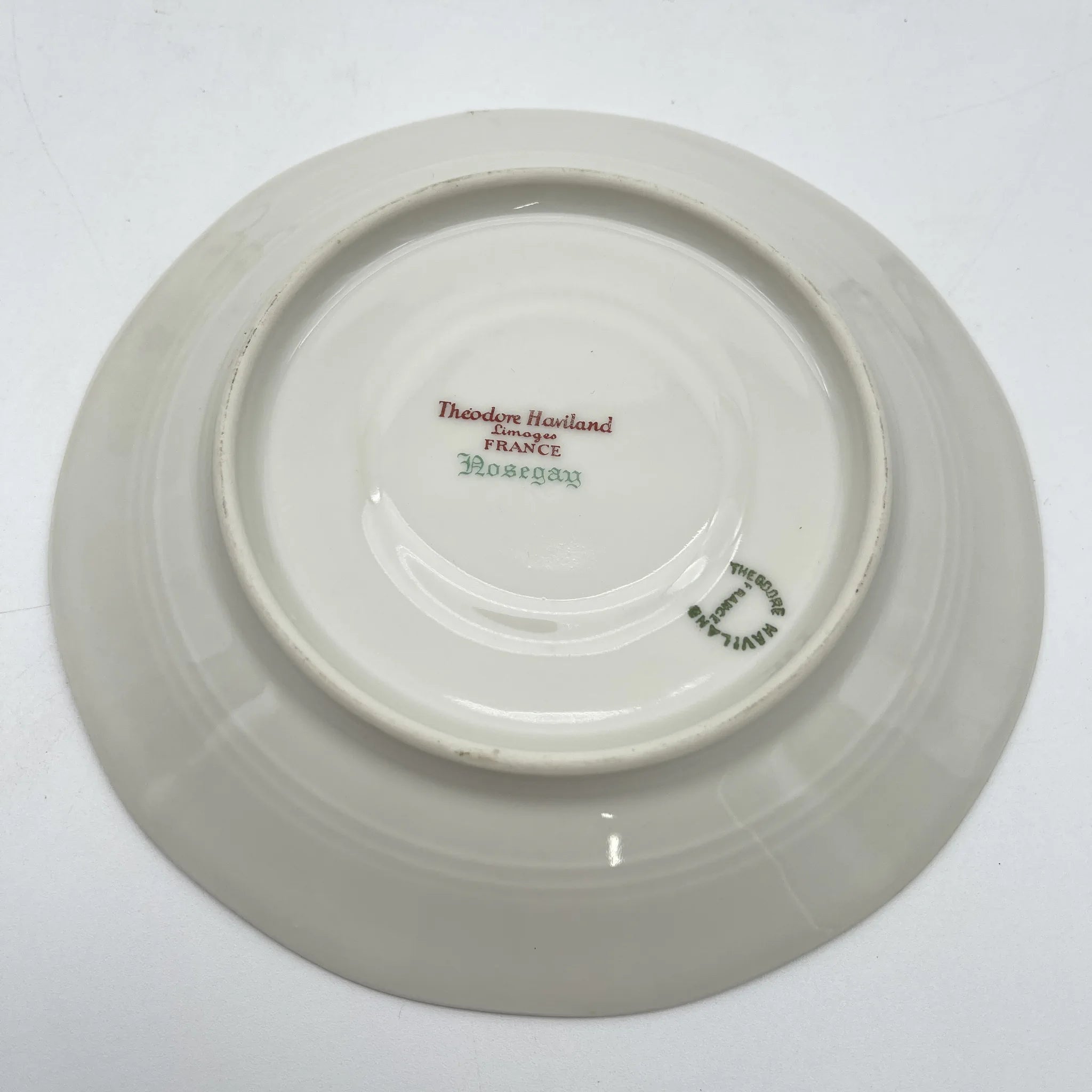 [Antique] Tea cup and saucer 2P / Theodore Haviland / Nosegay / Estimated early mid-20C / Porcelain / France / Bouquet, gold