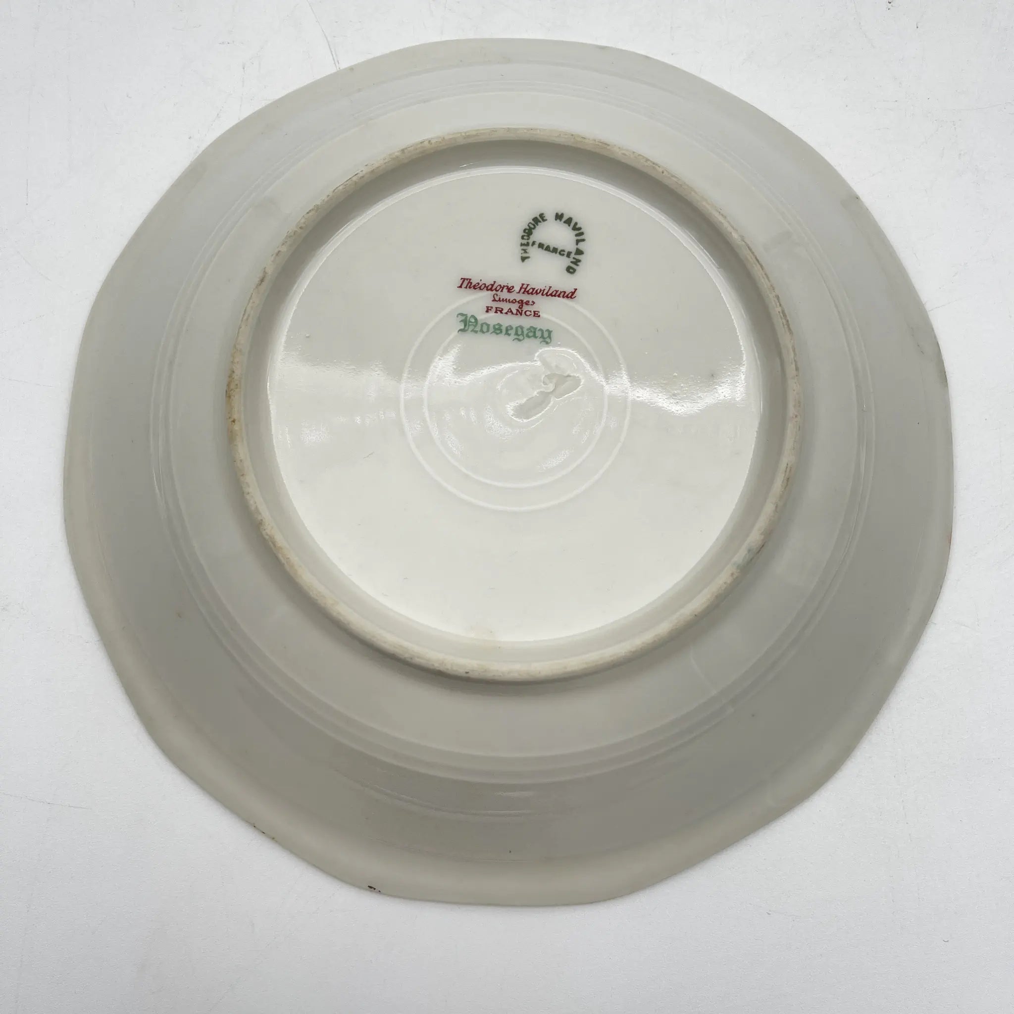 [Antique] Soup plate (deep plate) / Theodore Haviland / Nosegay / Estimated early-mid 20C / Porcelain / France / Bouquet, gold painting
