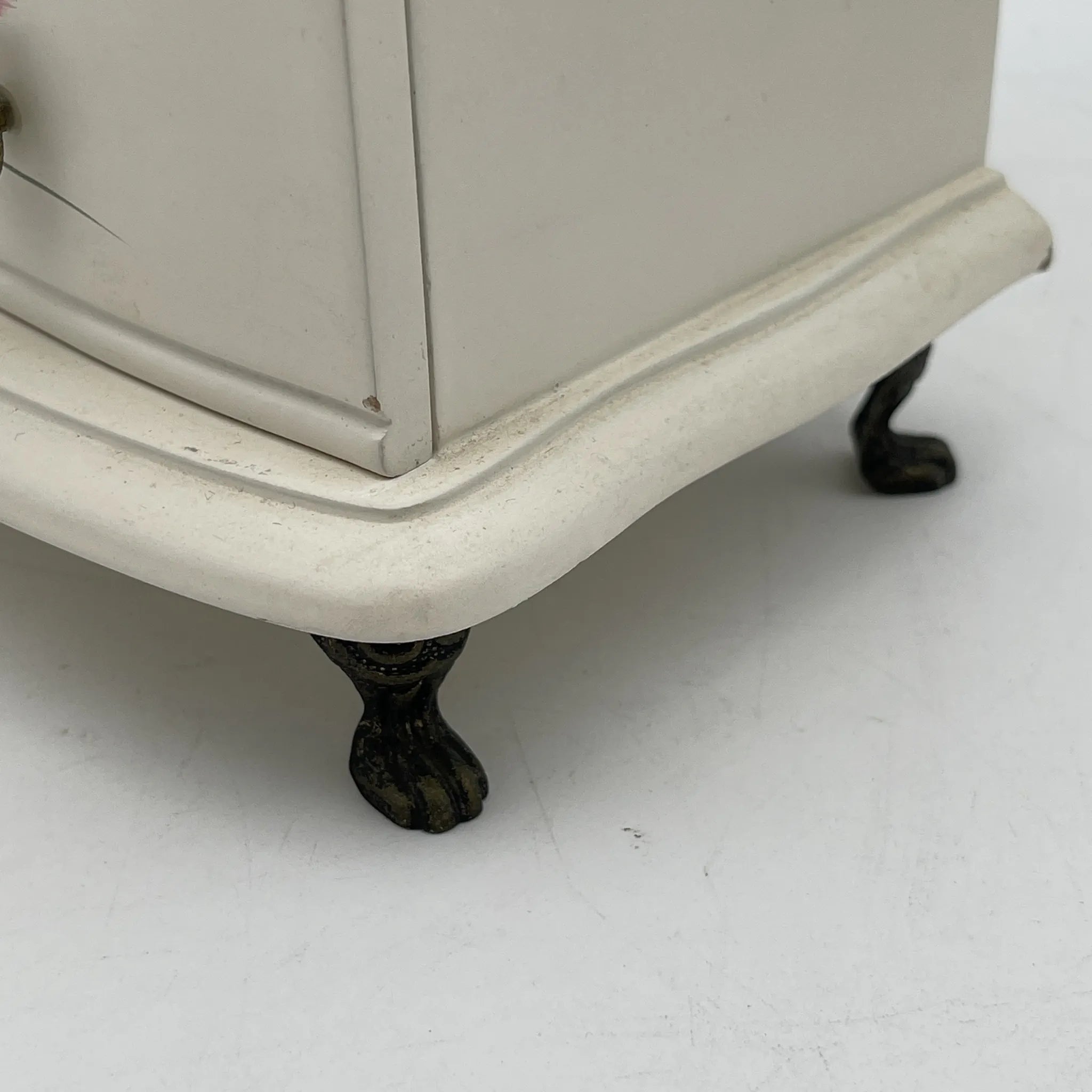 [Reuse] Jewelry box (accessory case) / late 20C / wooden / rose, hand painted