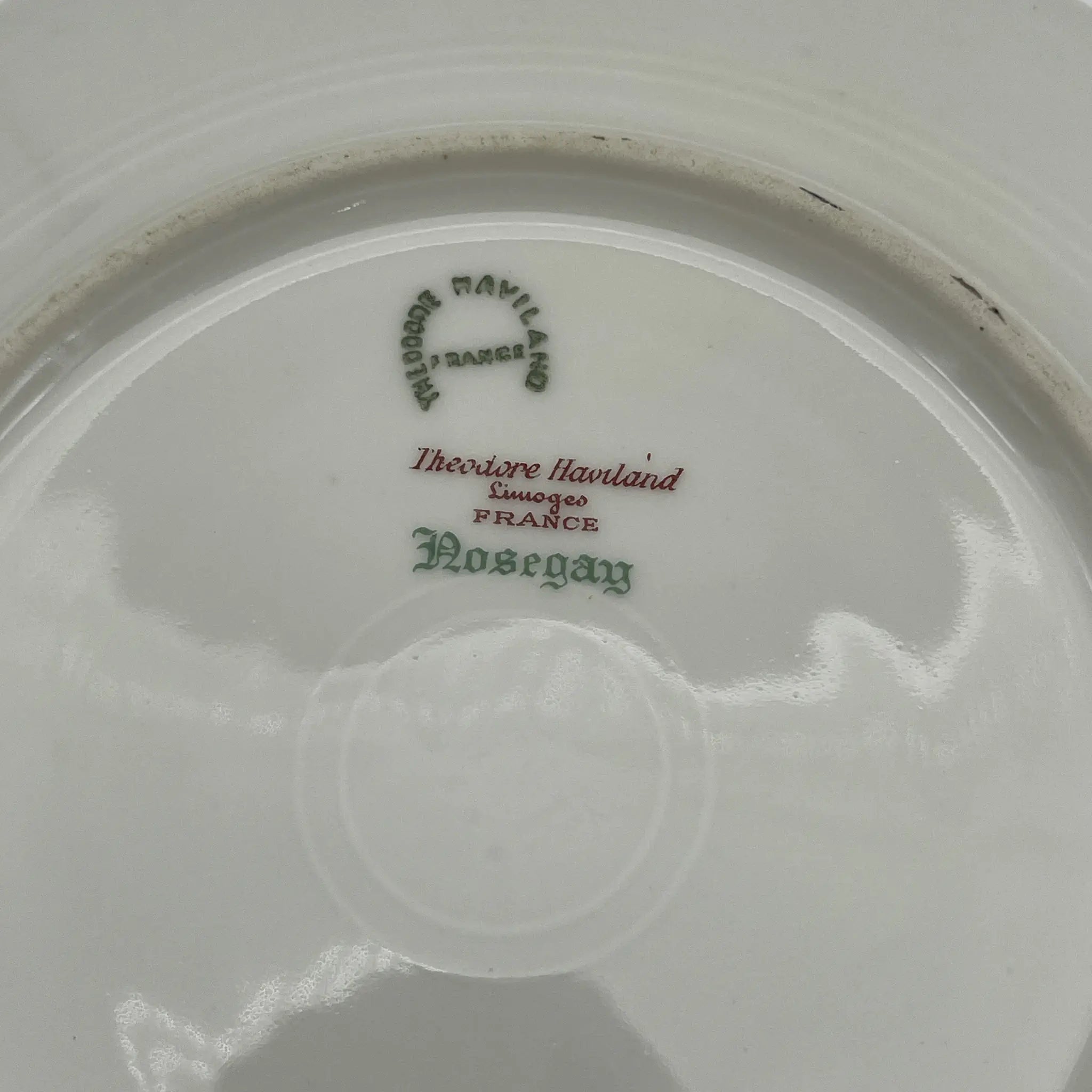 [Antique] Dinner & Dessert Plate 2P / Theodore Haviland / Nosegay / Estimated early-mid 20C / Porcelain / France / Bouquet, gold