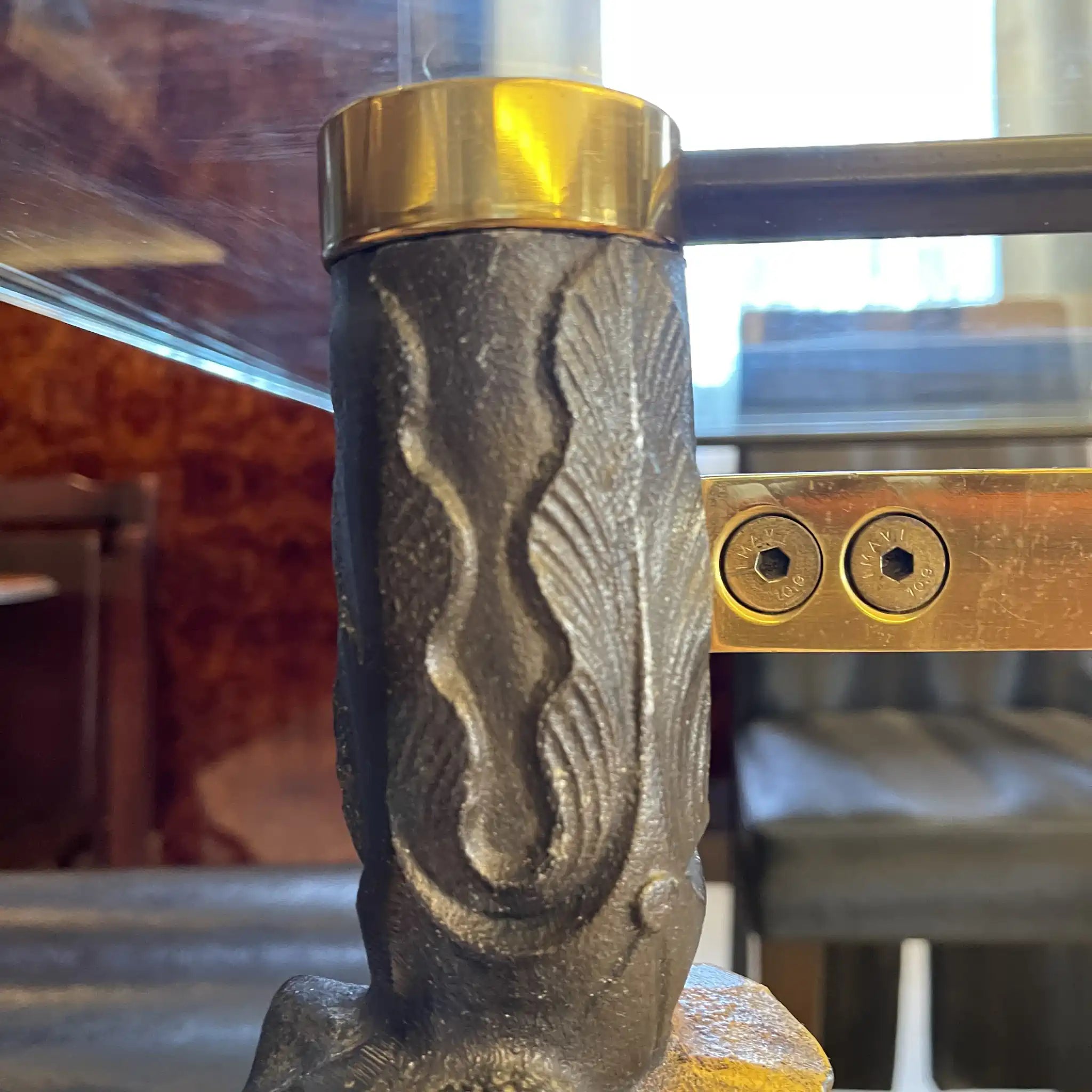 【アンティーク】 ガラステーブル / グリフィンモチーフ / 1960年代 / フランス