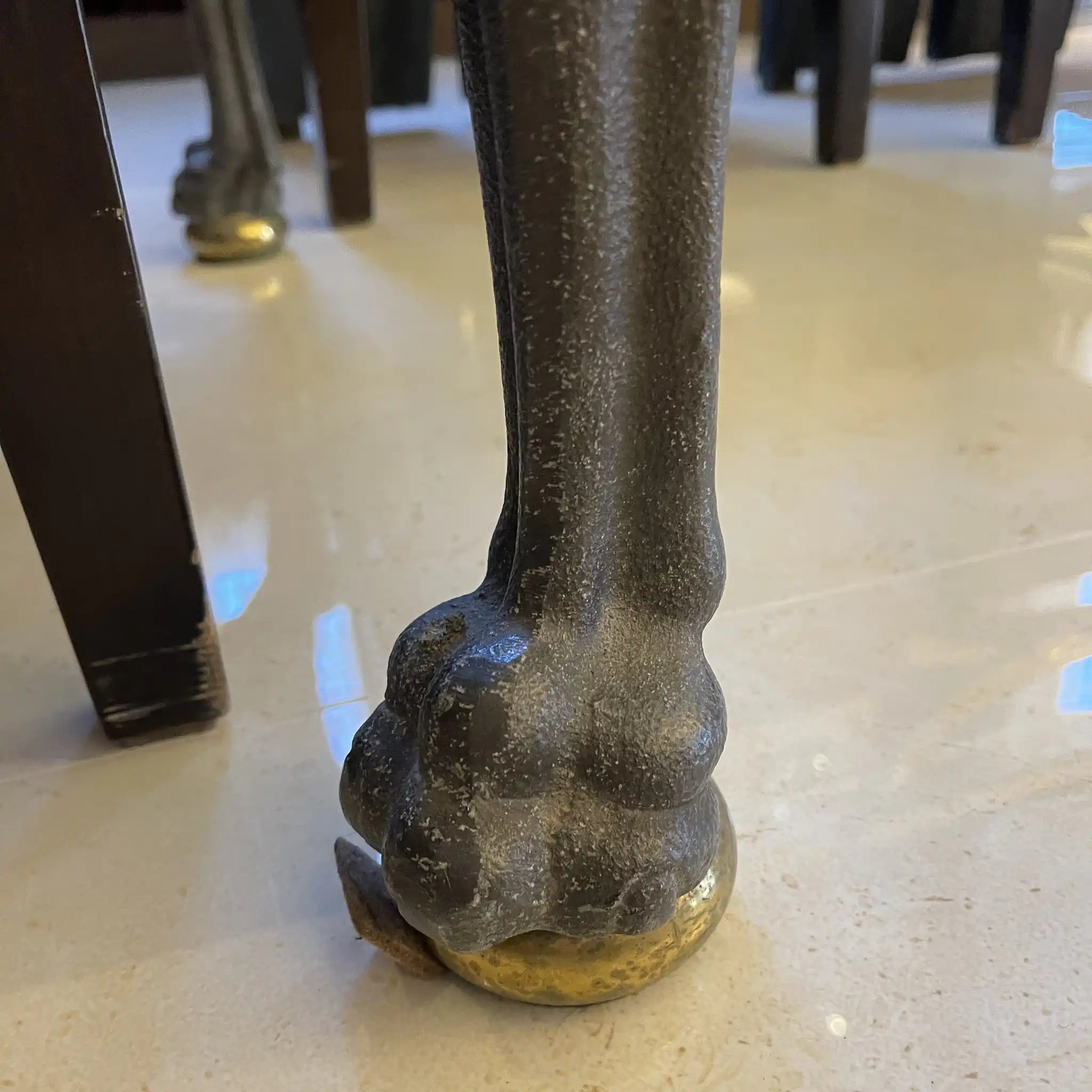 【アンティーク】 ガラステーブル / グリフィンモチーフ / 1960年代 / フランス