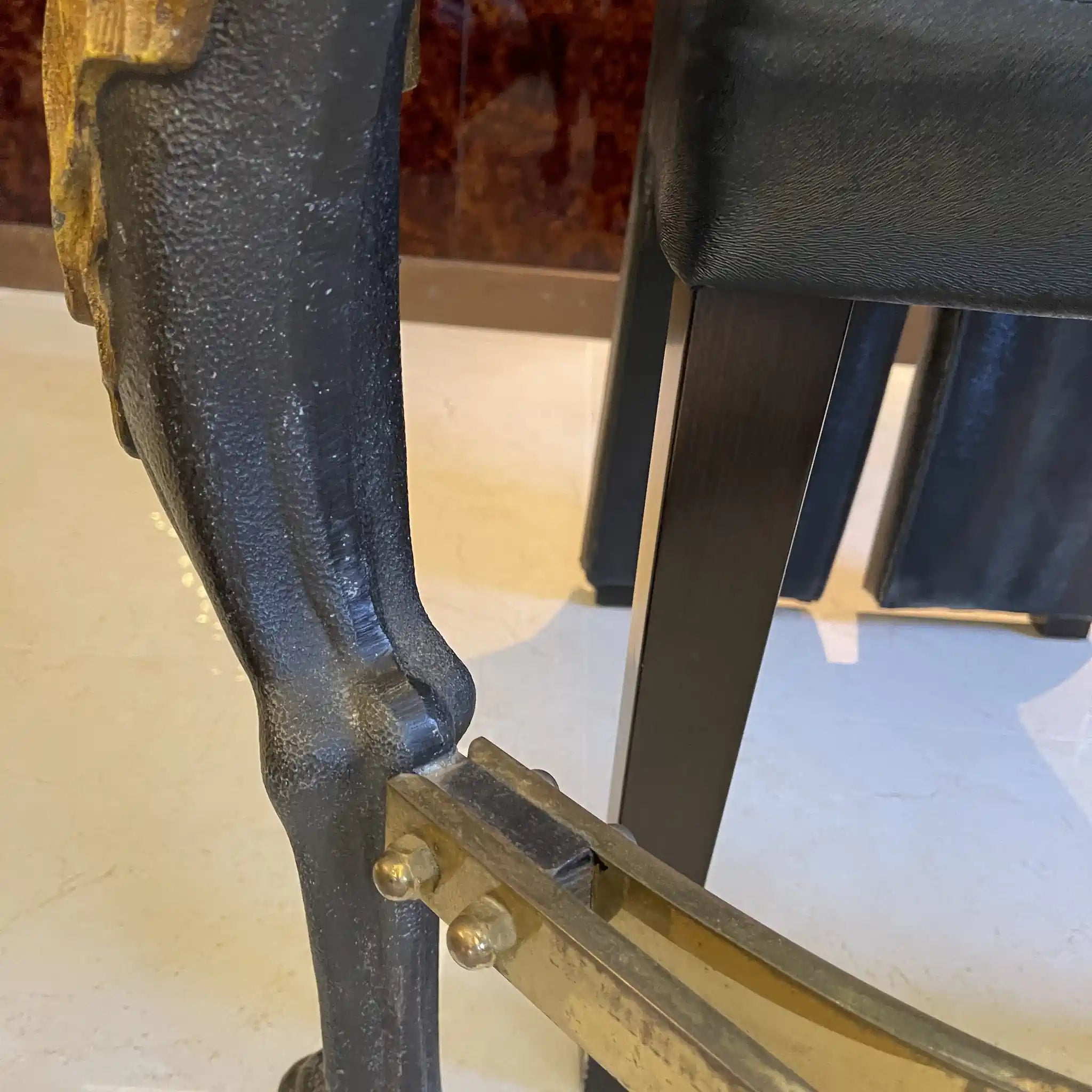 【アンティーク】 ガラステーブル / グリフィンモチーフ / 1960年代 / フランス