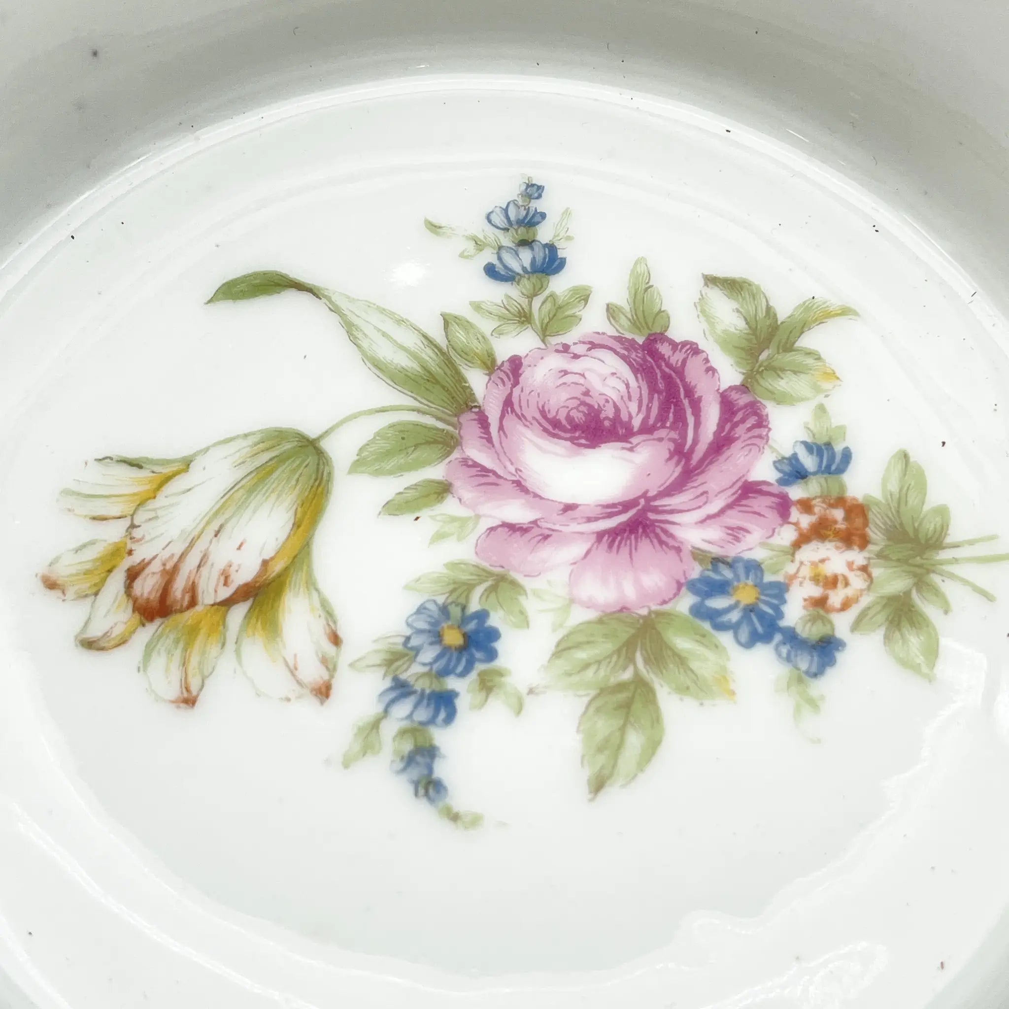 [Antique] Vegetable dish with lid / Theodore Haviland / Nosegay / Estimated early middle 20C / Porcelain / France / Bouquet, gold, octagon