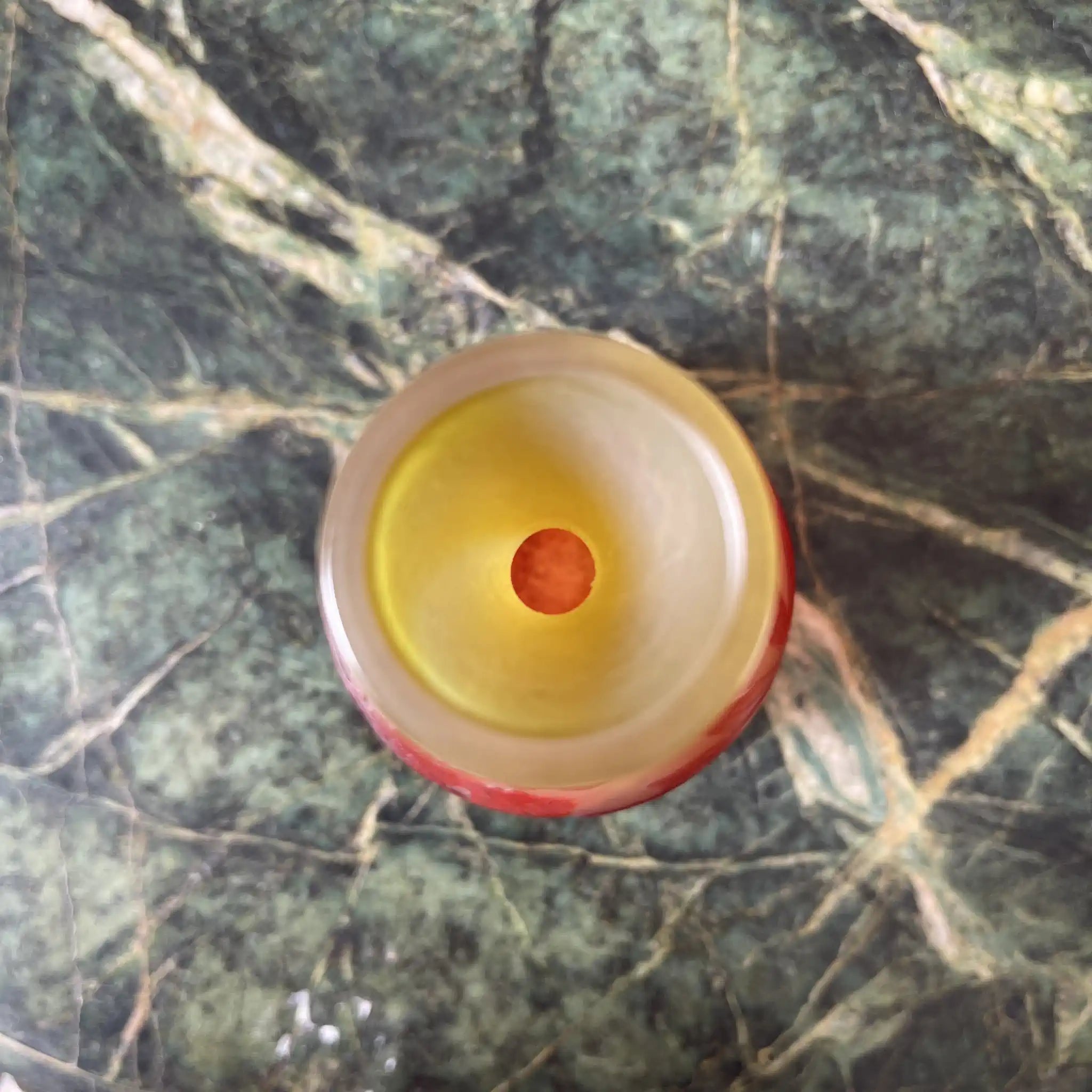 [Antique] Round-bottomed glass vase / Galle Studio