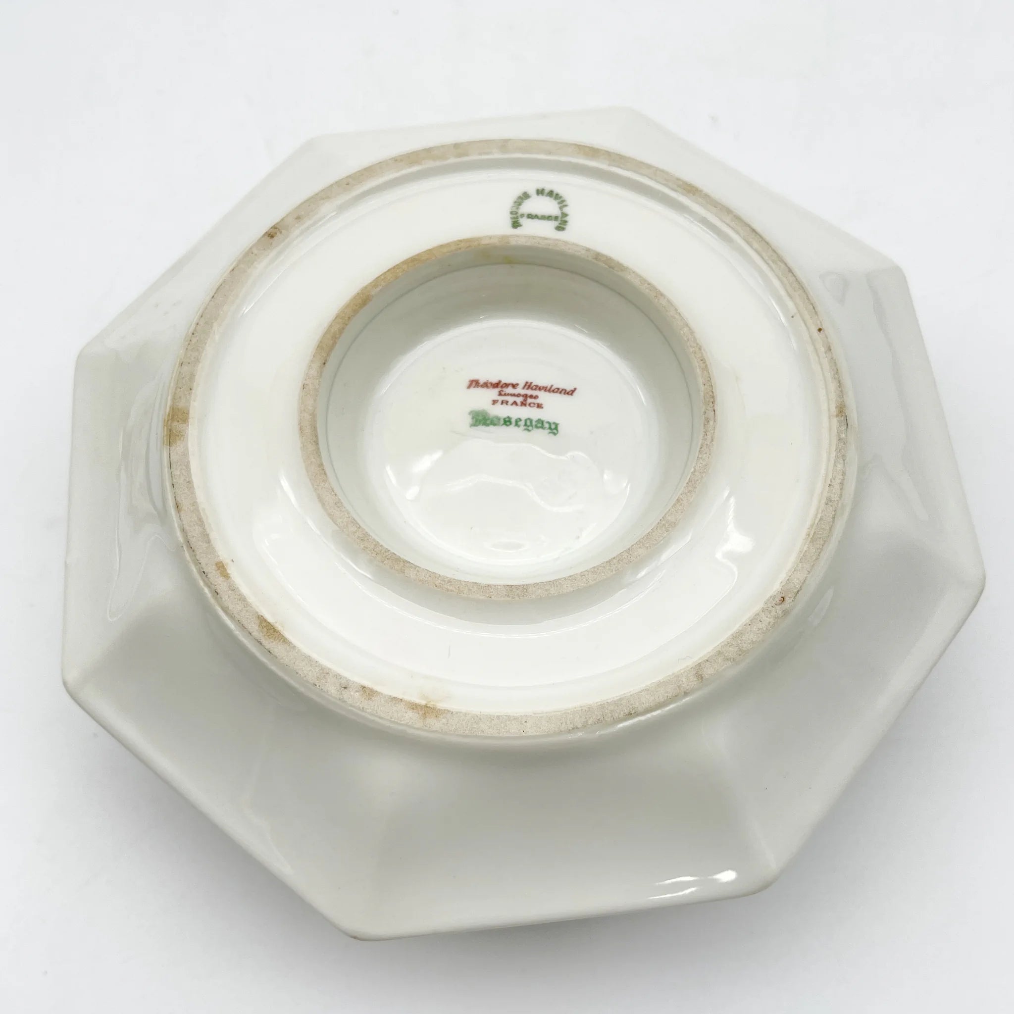 Theodore Haviland (セオドア・アビランド) / グレービーボート / Nosegay / 推定20C前中期 / 磁器 / フランス / ブーケ, 金彩, 八角形 / [アンティーク]