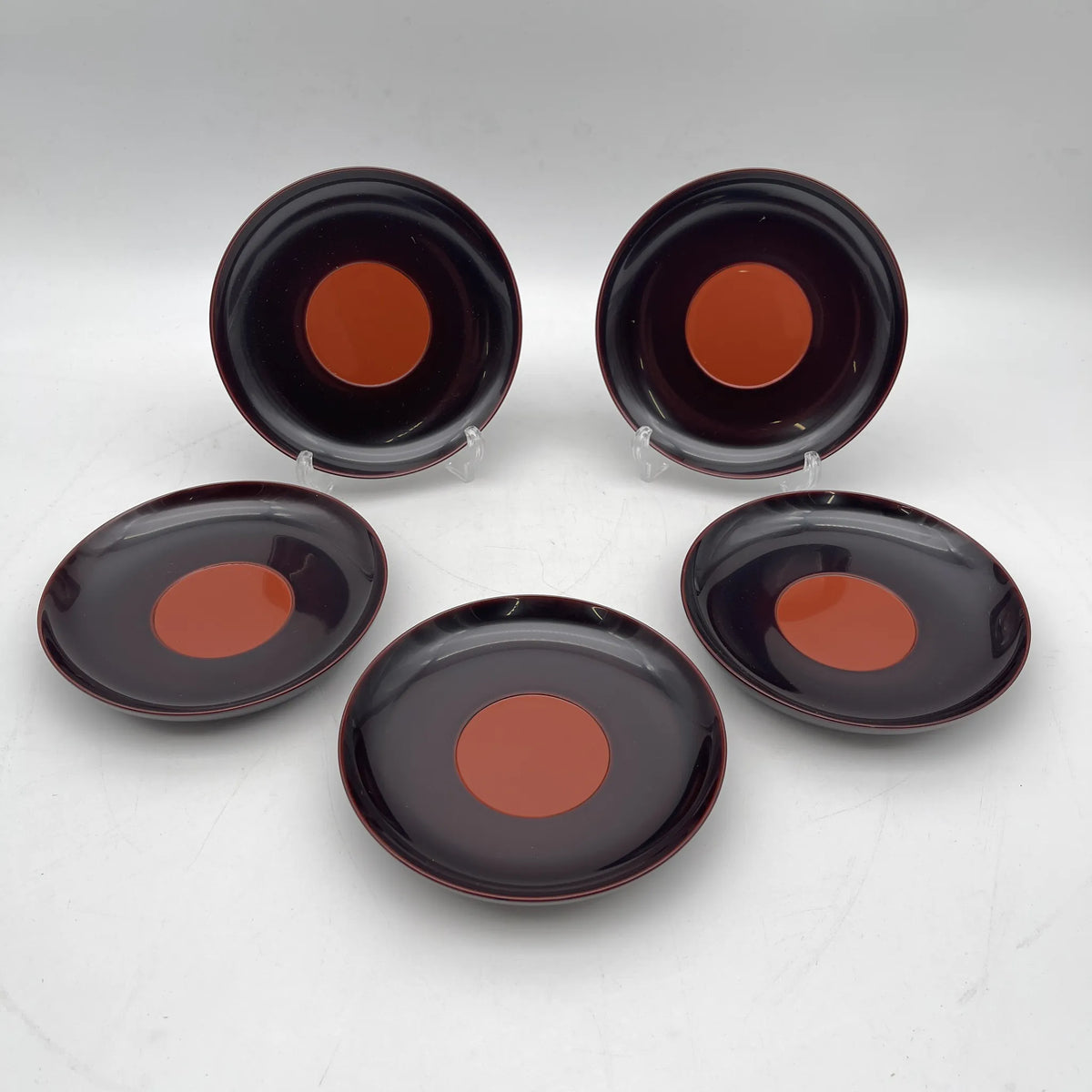 象彦 / 茶托5P(小皿) / 20C後期 / 漆器 / 日本 / 箱付,漆器,昭和レトロ