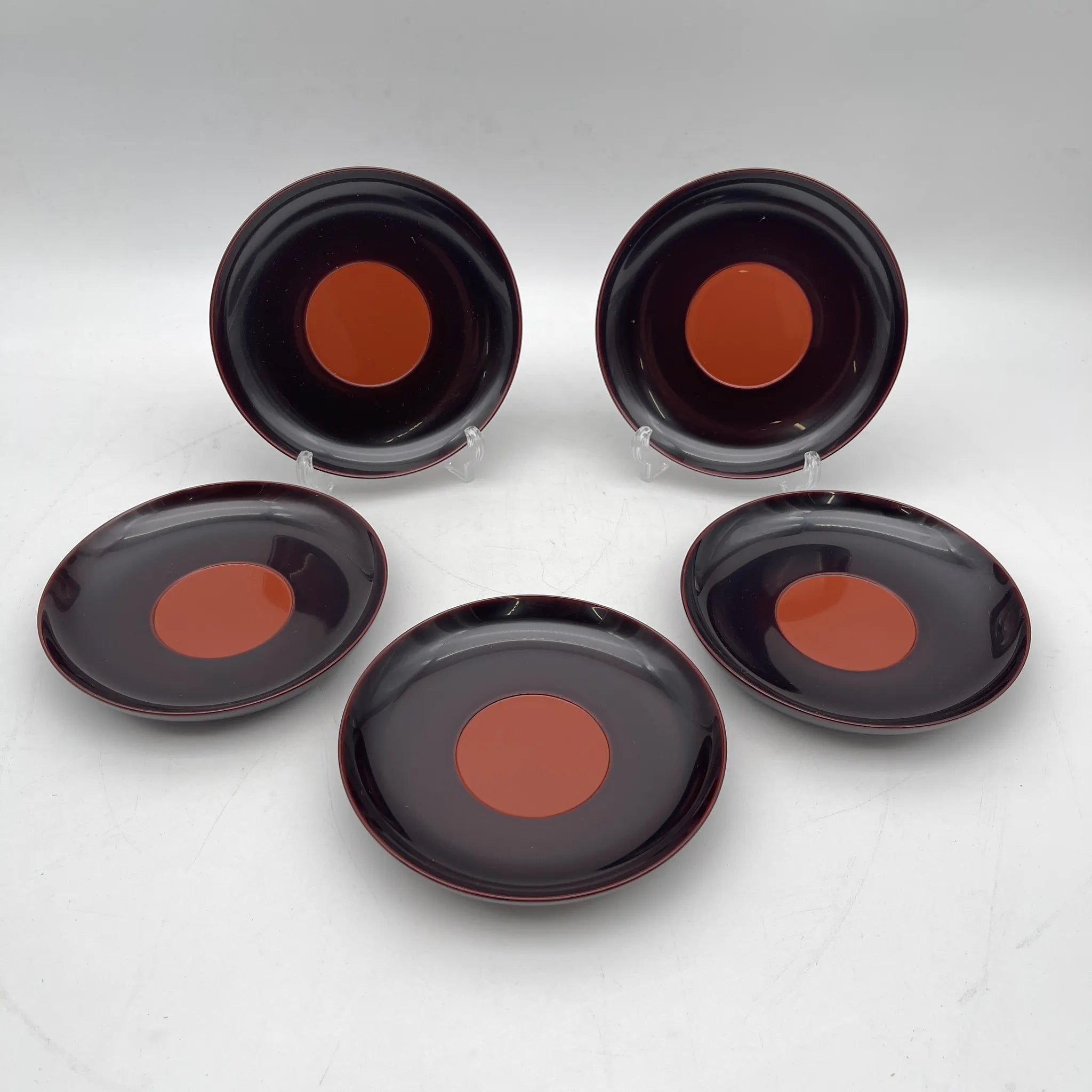 象彦 / 茶托5P / 推定20C後期 / 漆器 / 日本 / 箱付 / [リユース]