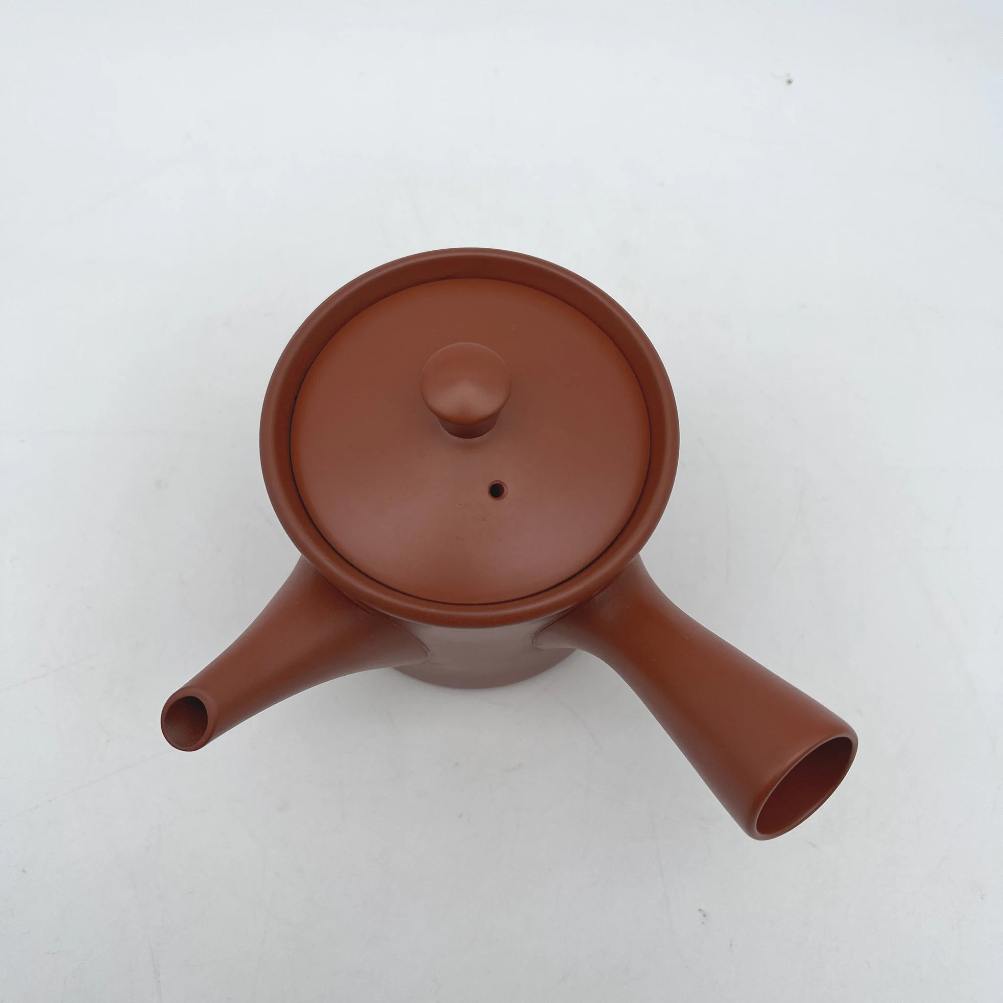 高資 / 急須 (茶注) / 常滑焼 / 推定20C後期 / 磁器 / 日本 / 朱泥, 梅 / [リユース]