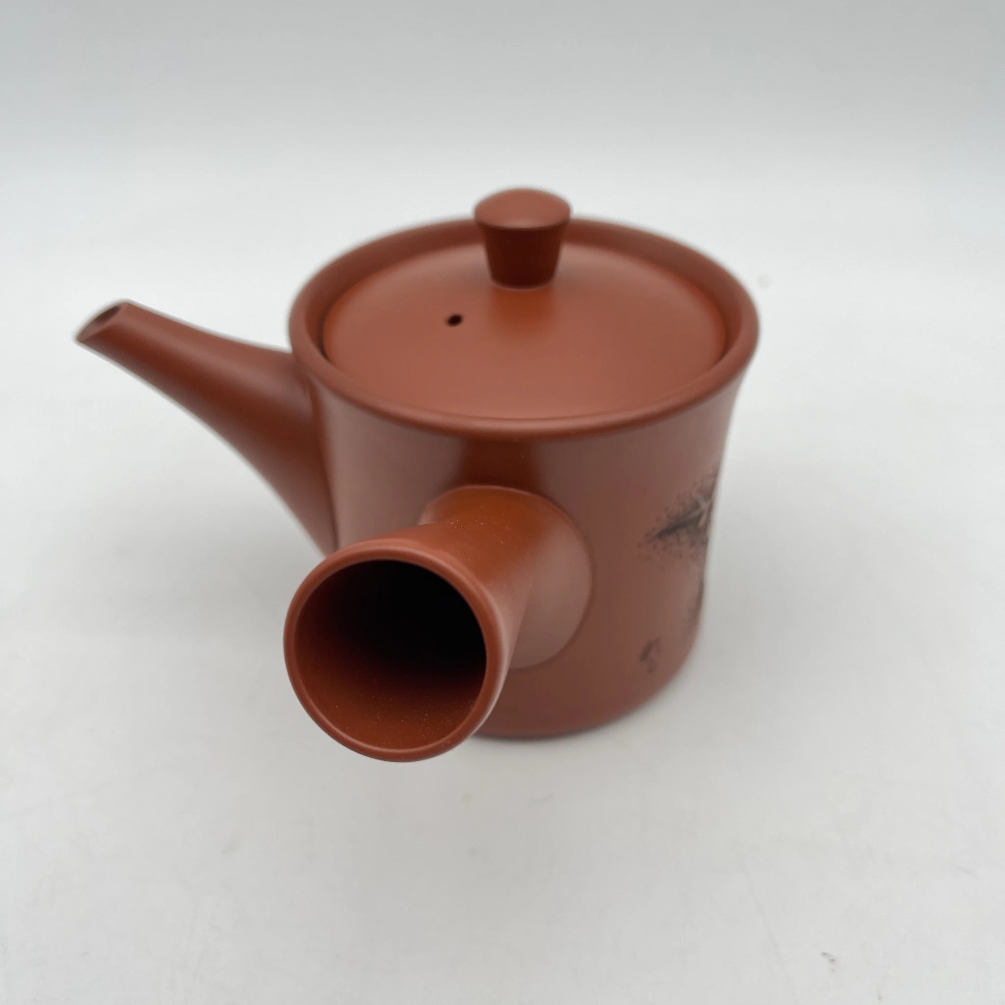 高資 / 急須 (茶注) / 常滑焼 / 推定20C後期 / 磁器 / 日本 / 朱泥, 梅 / [リユース]