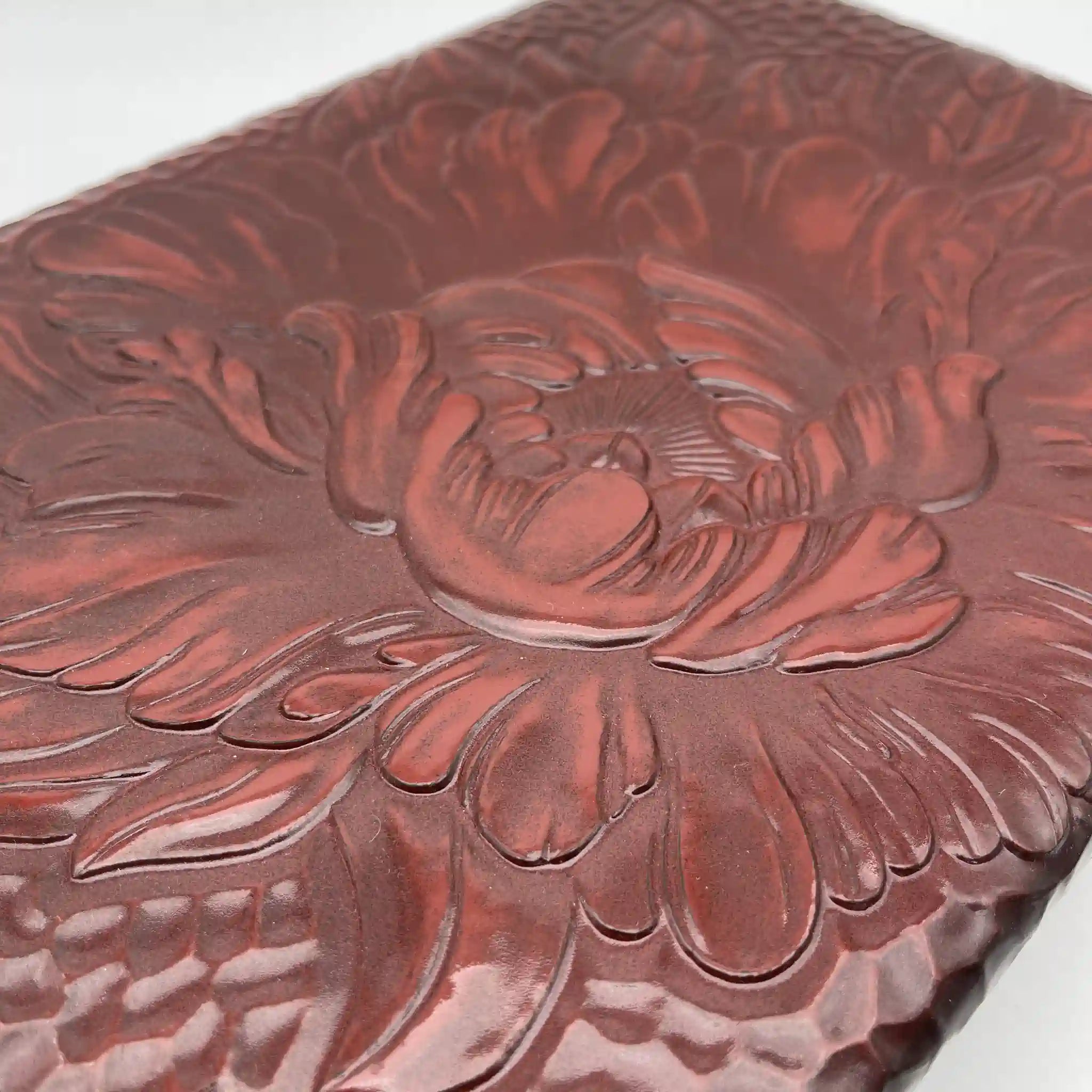 [Reuse] Paperback box (document case) / Estimated late 20C / Lacquerware / Japan / Peony