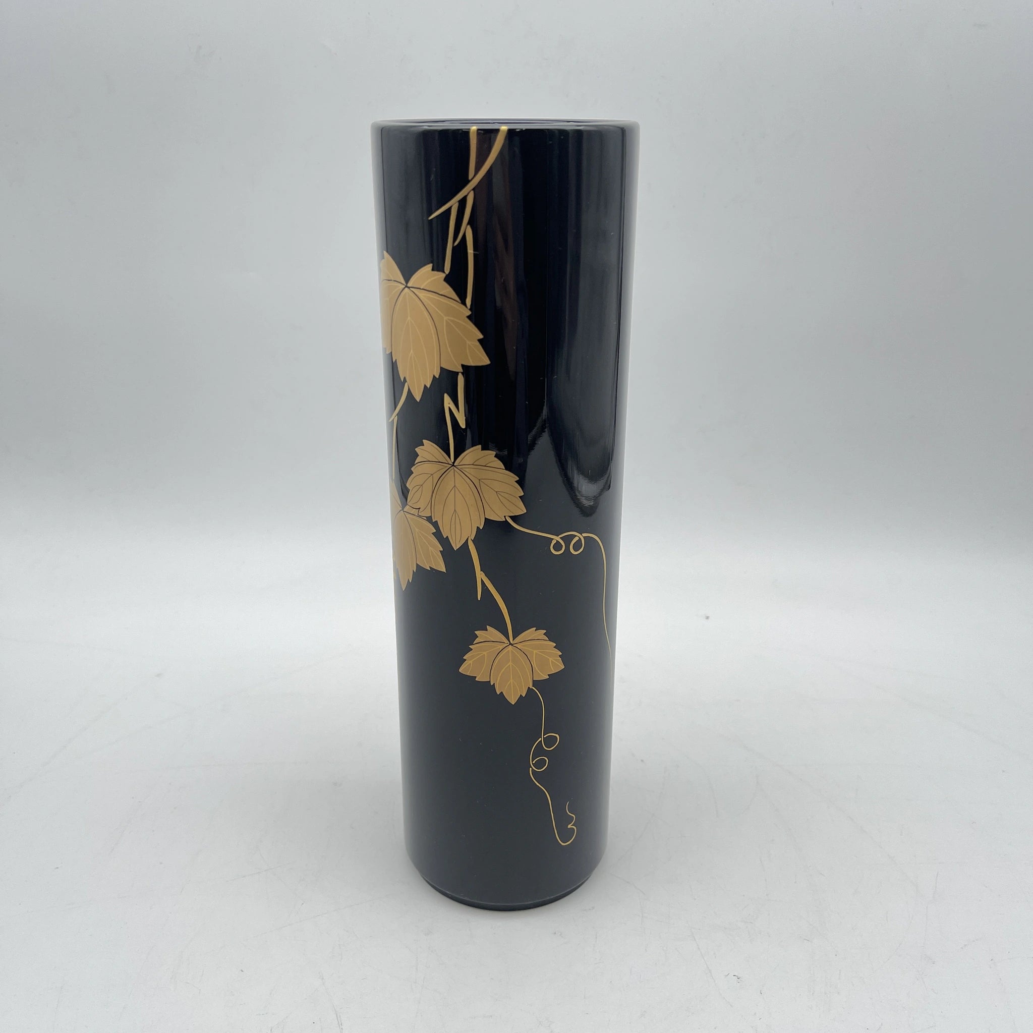 [Vintage] Flower vase / Kihachi / Yamanaka lacquerware / Estimated 1970-80s / Lacquerware / Japan / Copper drop included, box included, ivy