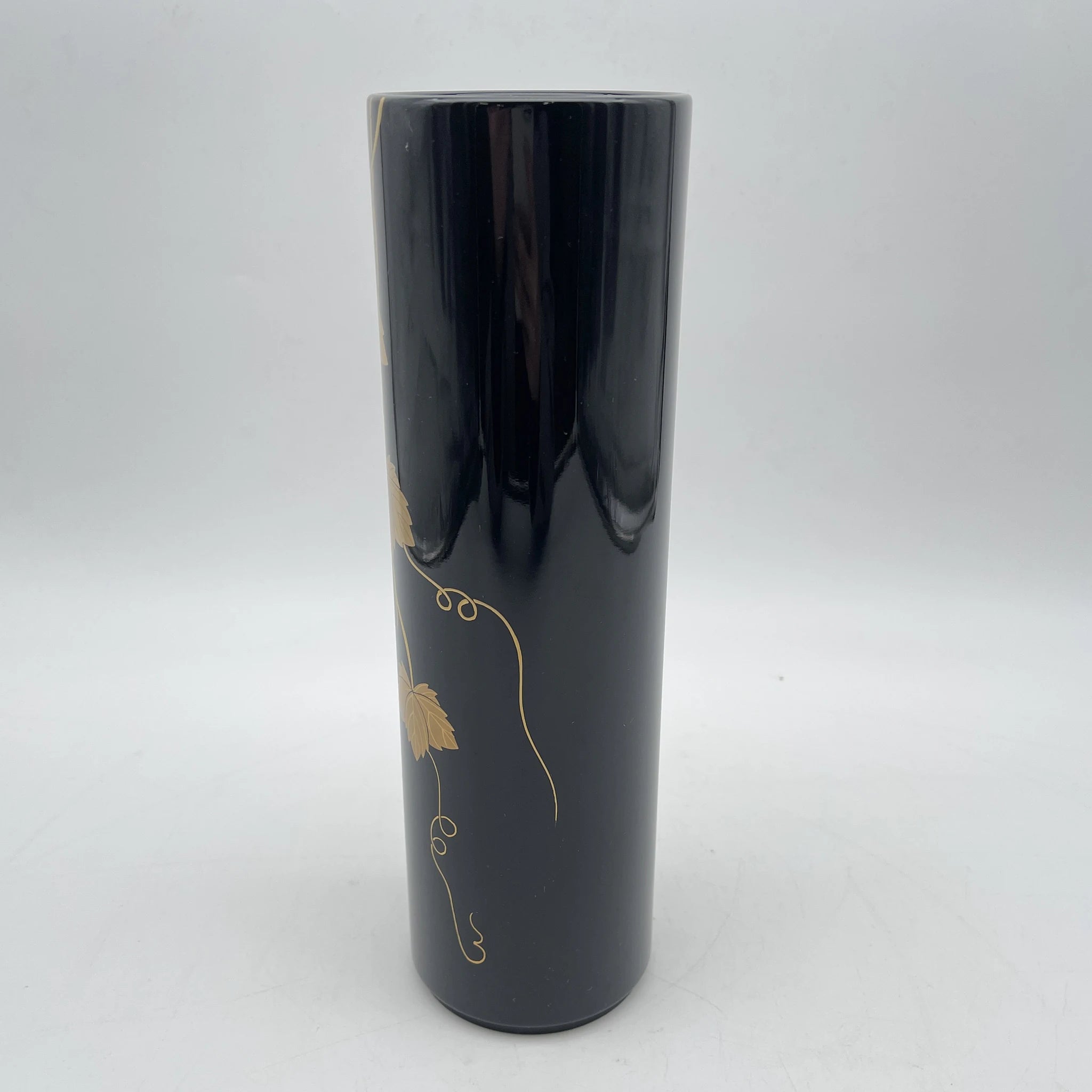 [Vintage] Flower vase / Kihachi / Yamanaka lacquerware / Estimated 1970-80s / Lacquerware / Japan / Copper drop included, box included, ivy