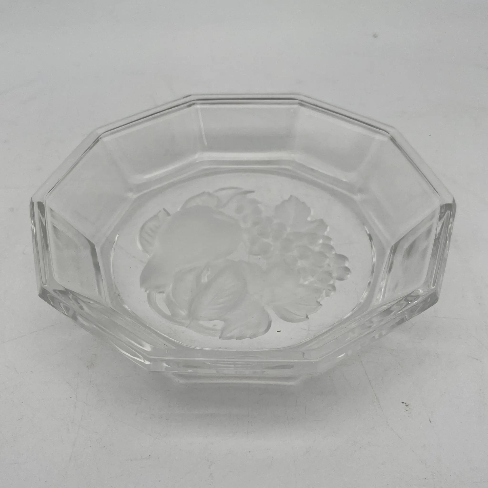 【リユース】 デザートプレート (中皿) / 推定20C後期 / ガラス / 日本 / 10角形, フルーツ