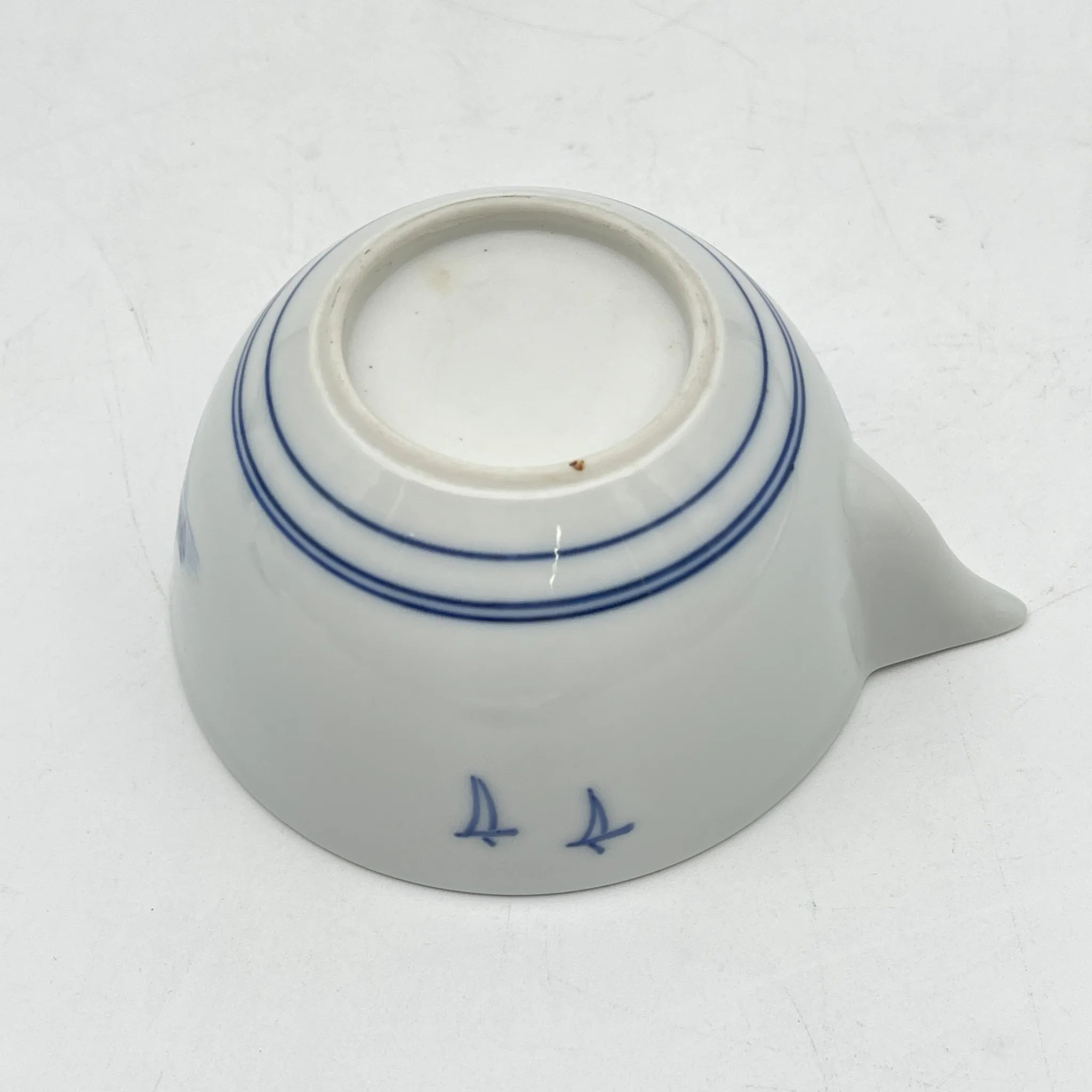 [Vintage] Sencha set (hobin, hot water cooler, 5-piece teacup) / Izushi Nagayama / Estimated 1960-80s / Porcelain / Japan / Landscape pattern