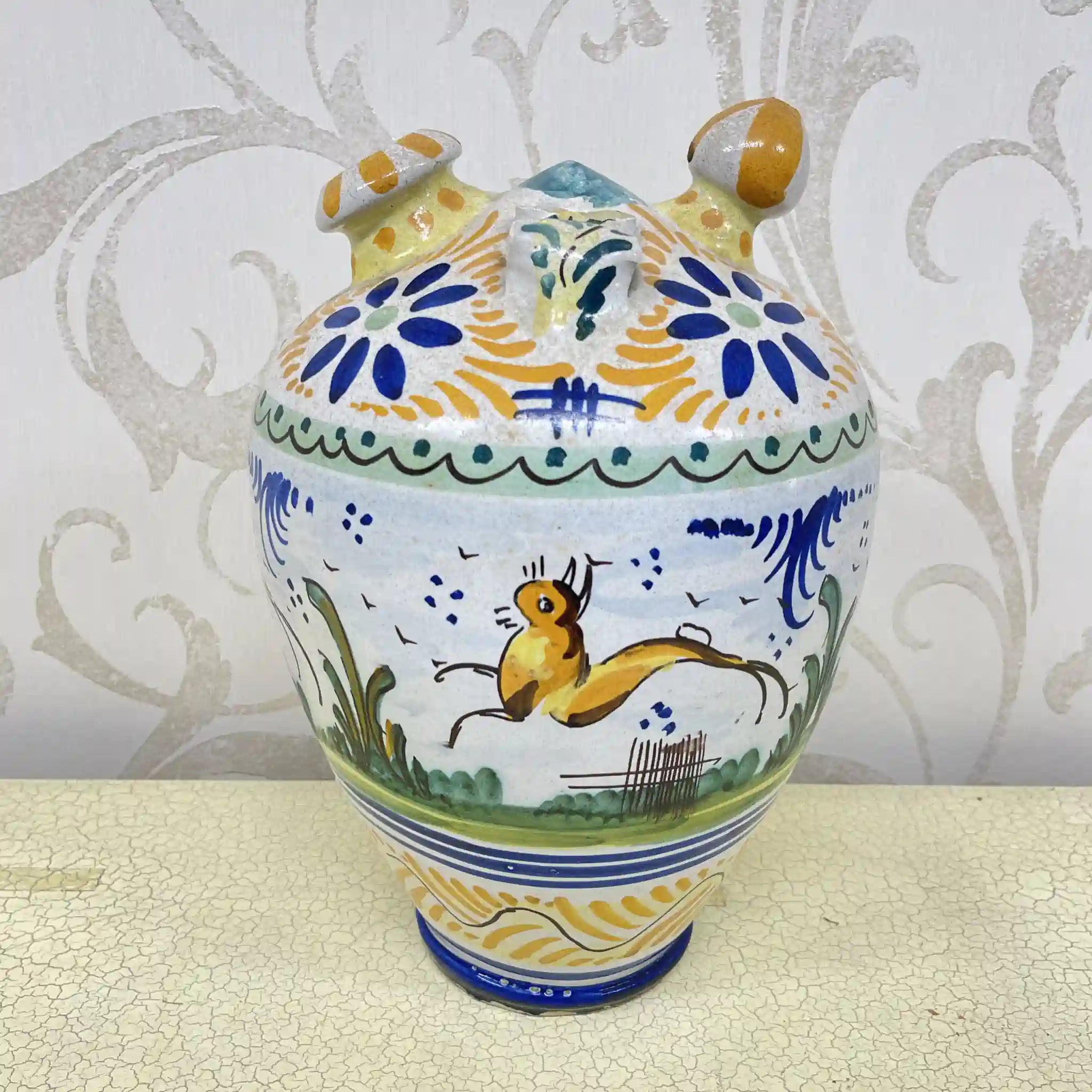 [Vintage] Jug / Mallorca ware / Estimated mid-late 20C / Pottery / Italy / Hand painted