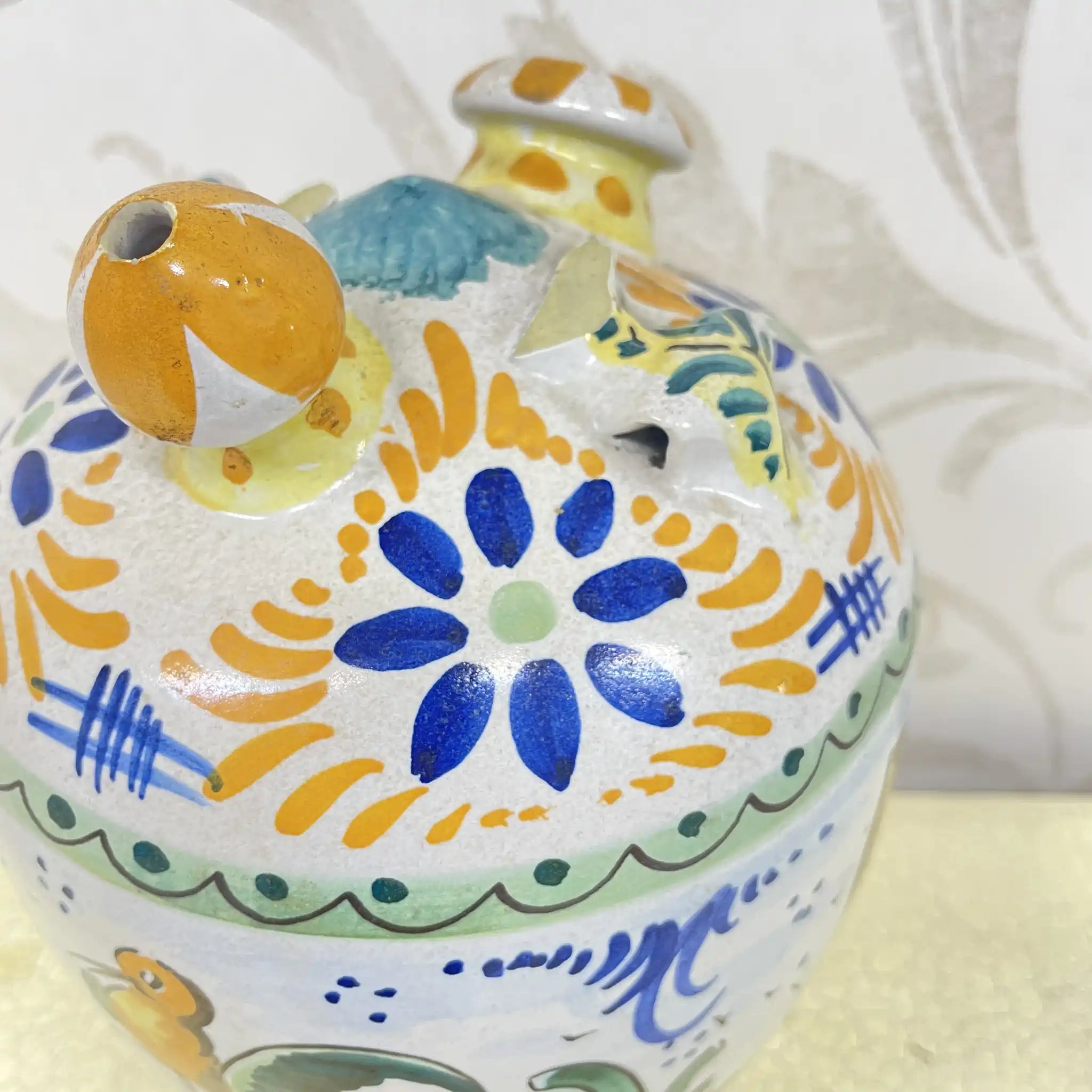 [Vintage] Jug / Mallorca ware / Estimated mid-late 20C / Pottery / Italy / Hand painted