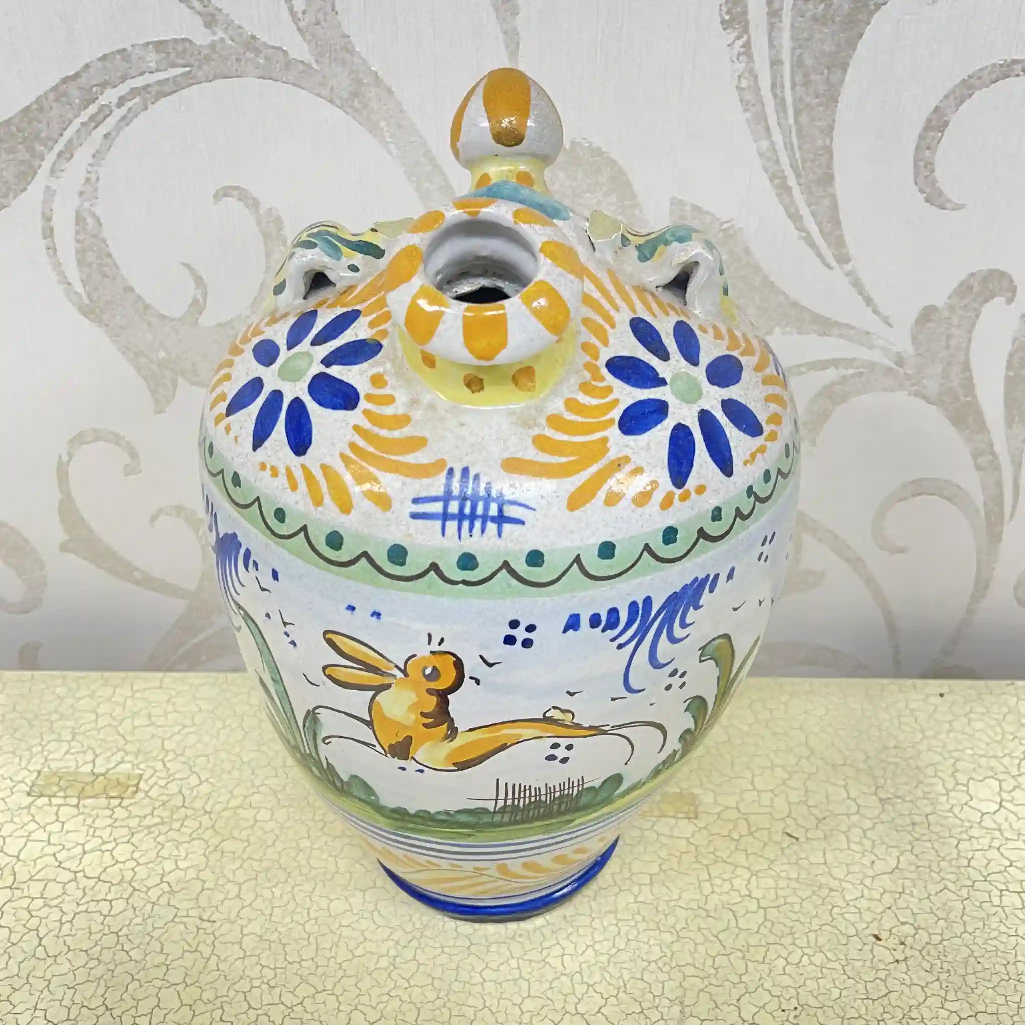 [Vintage] Jug / Mallorca ware / Estimated mid-late 20C / Pottery / Italy / Hand painted
