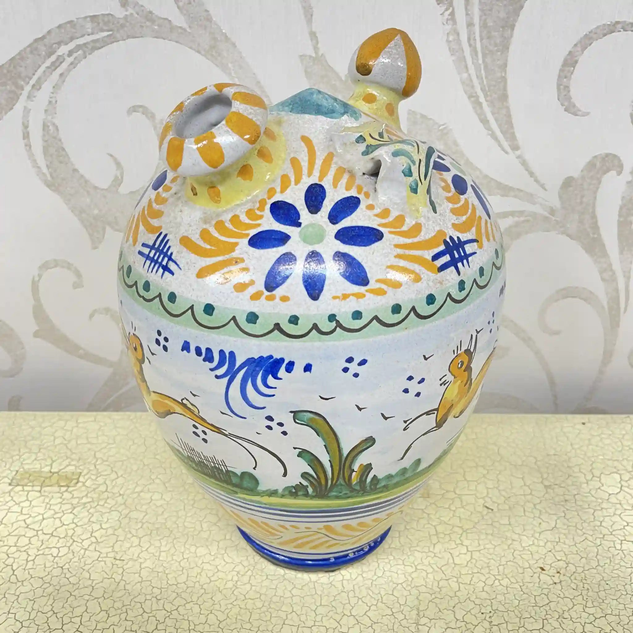 [Vintage] Jug / Mallorca ware / Estimated mid-late 20C / Pottery / Italy / Hand painted