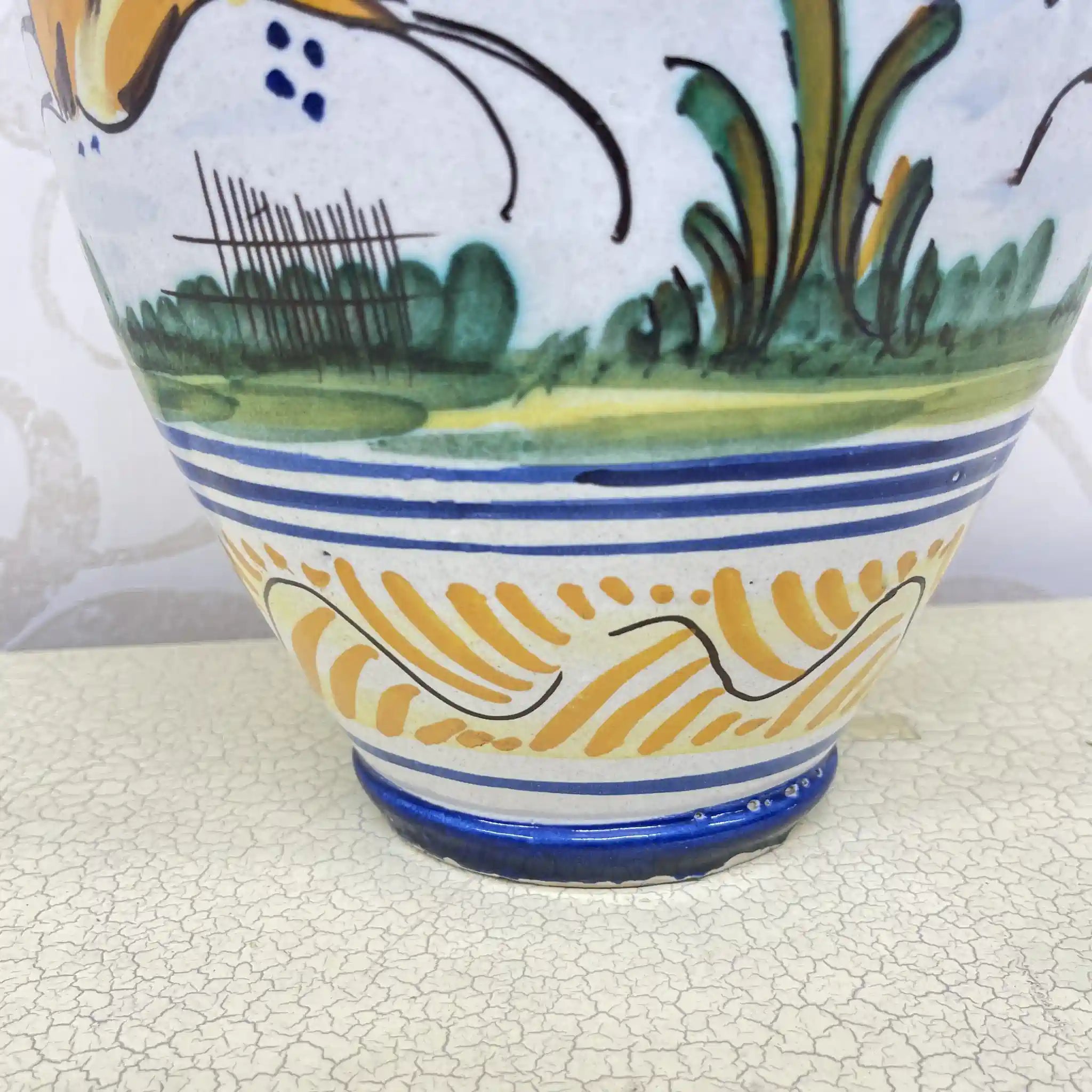[Vintage] Jug / Mallorca ware / Estimated mid-late 20C / Pottery / Italy / Hand painted