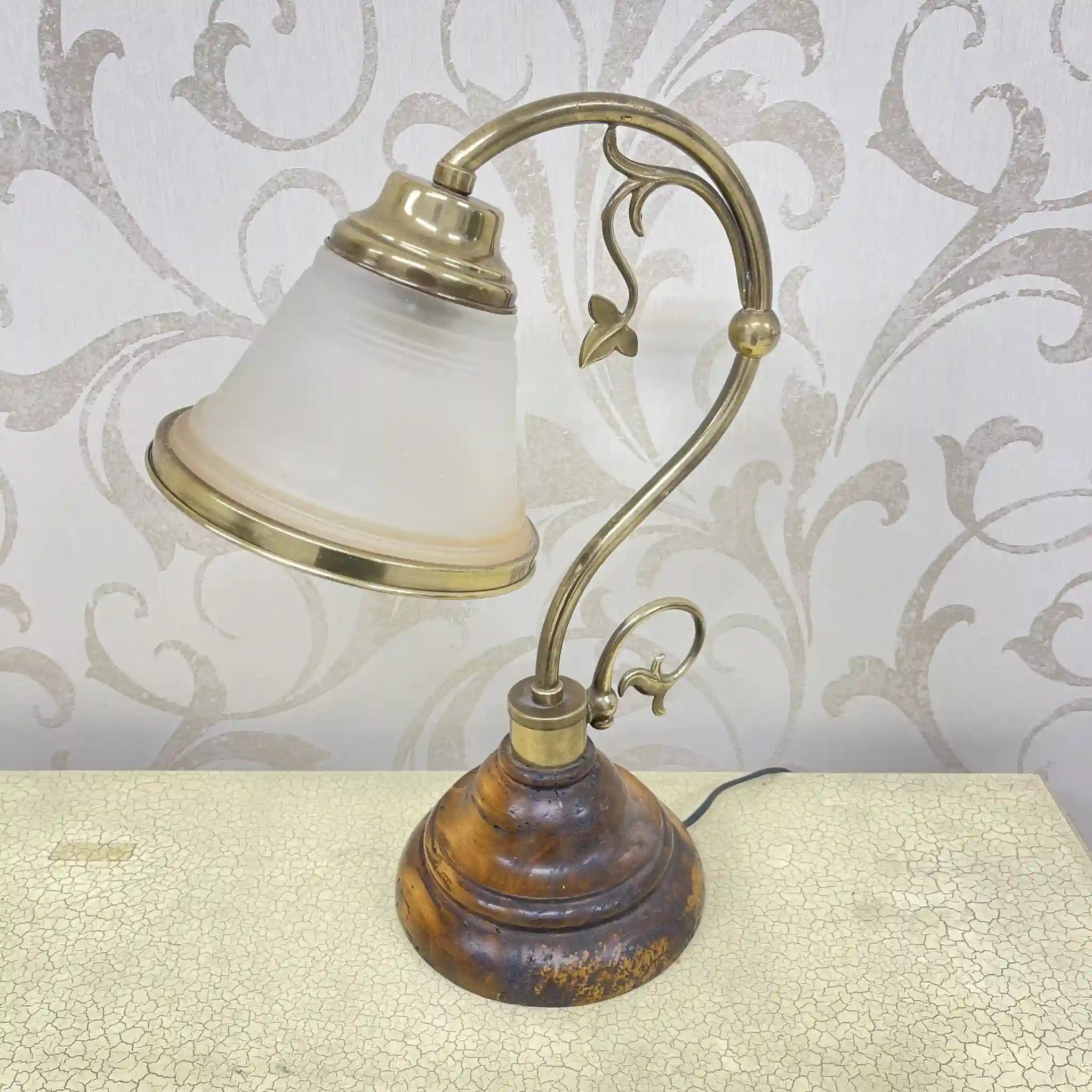 [Vintage] Table lamp / Estimated late 20C / Glass / Europe