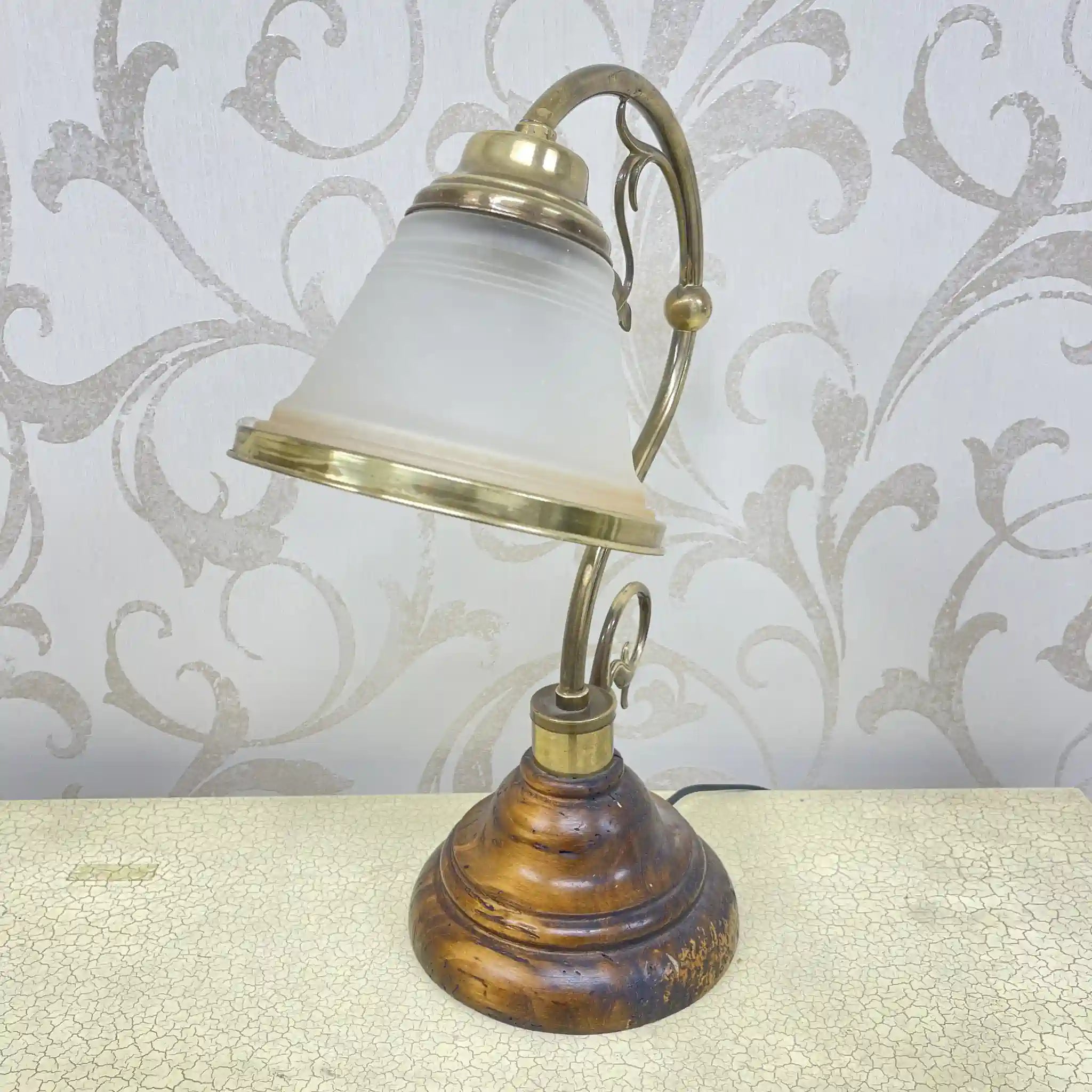[Vintage] Table lamp / Estimated late 20C / Glass / Europe