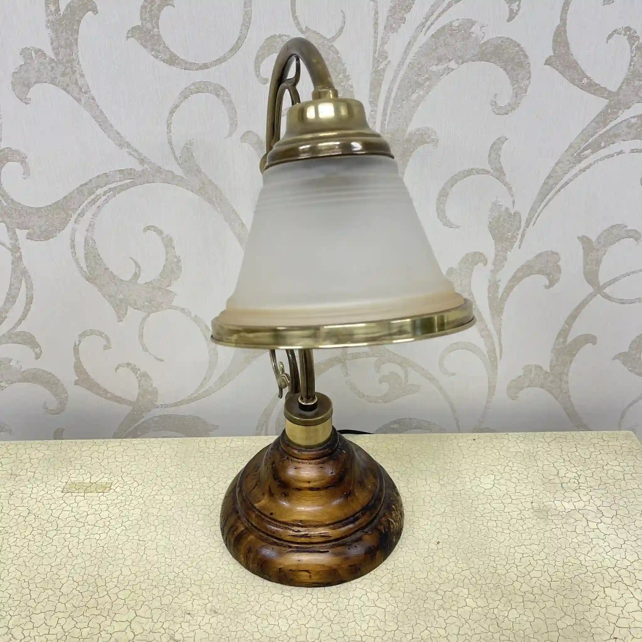 [Vintage] Table lamp / Estimated late 20C / Glass / Europe