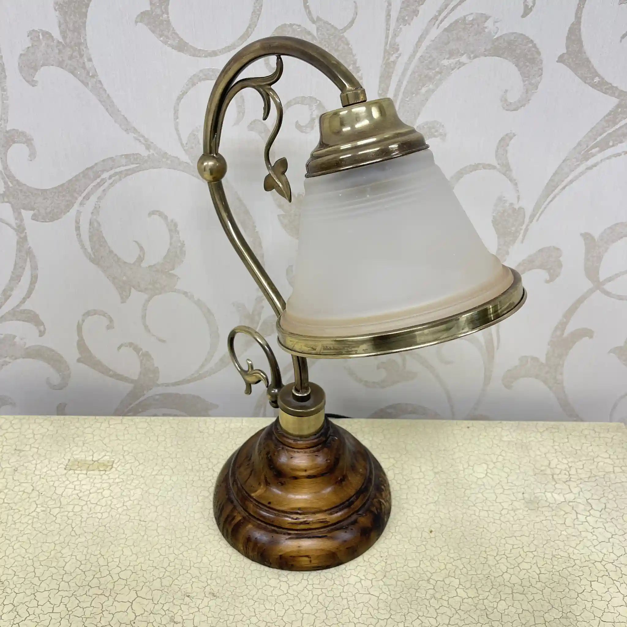 [Vintage] Table lamp / Estimated late 20C / Glass / Europe