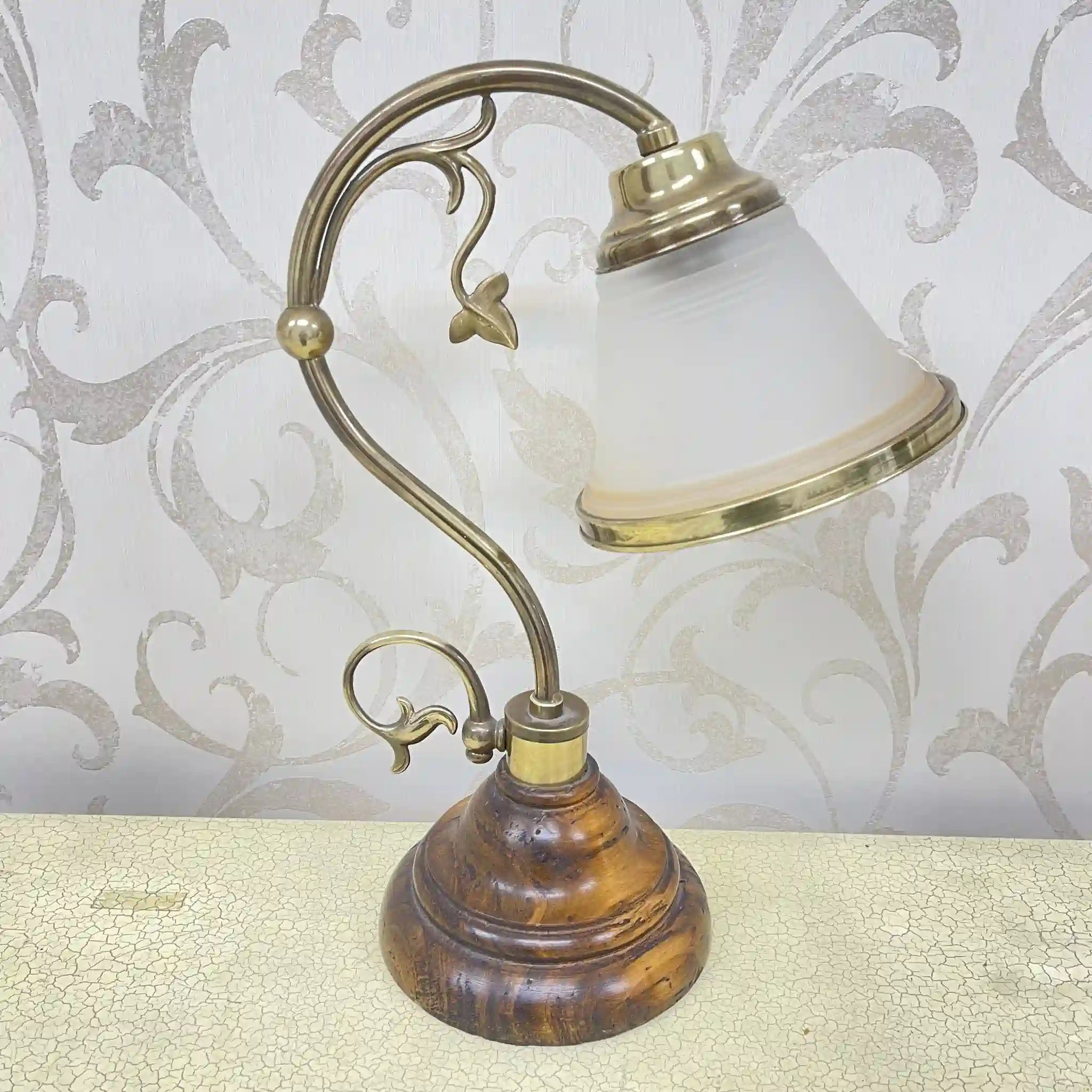 [Vintage] Table lamp / Estimated late 20C / Glass / Europe