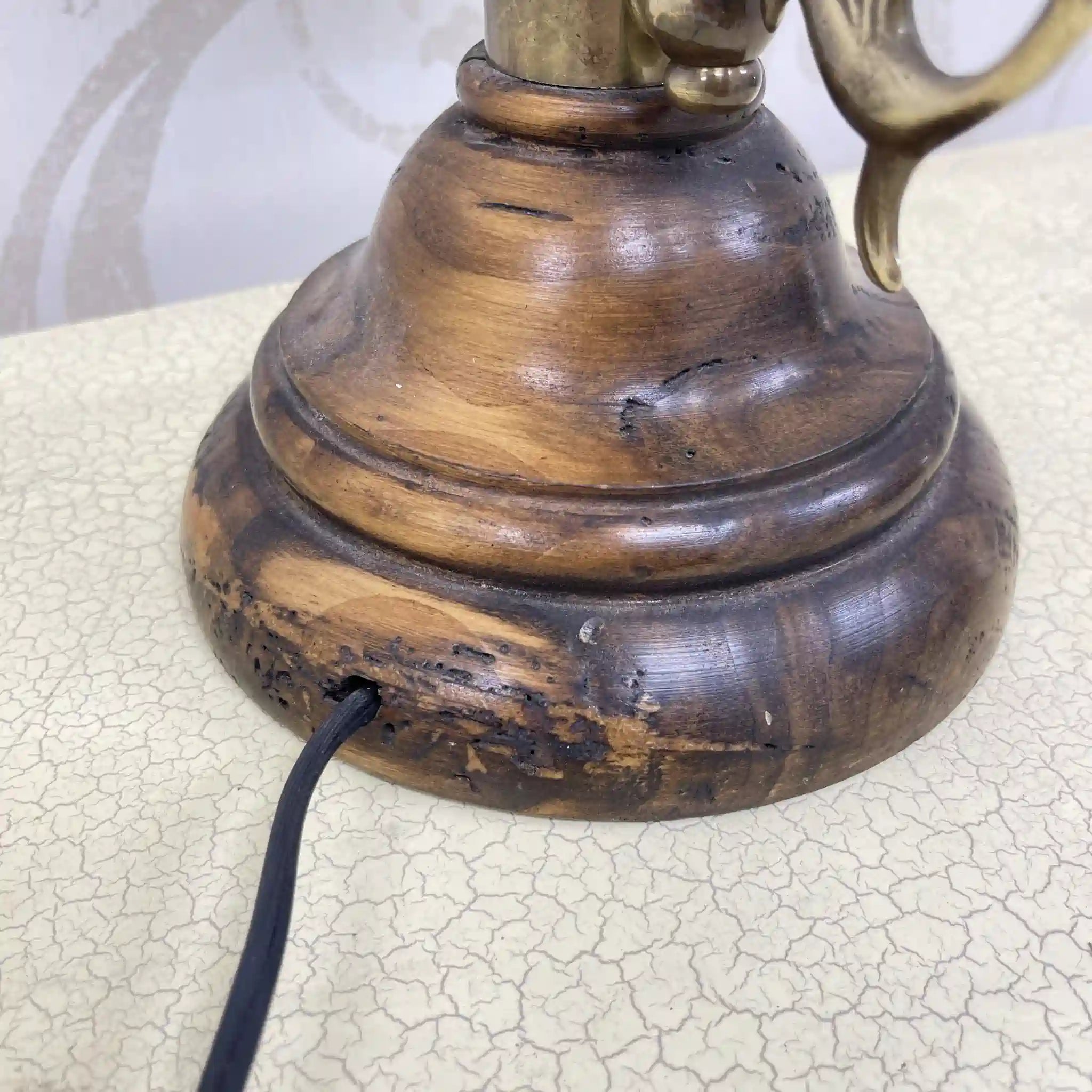 [Vintage] Table lamp / Estimated late 20C / Glass / Europe