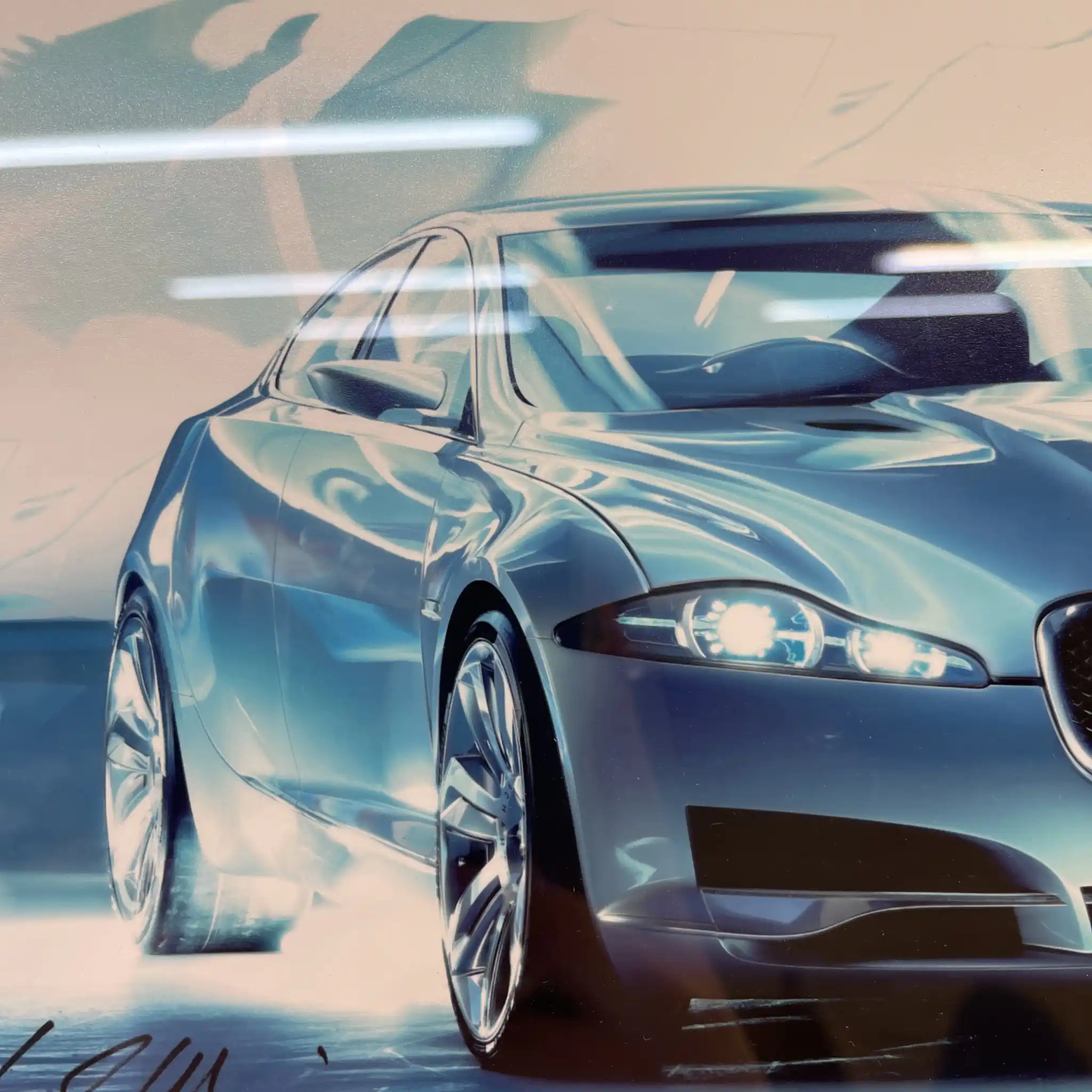 【アート/装飾品】 デザイン画 / 「ジャガーXF」 / イギリス直輸入