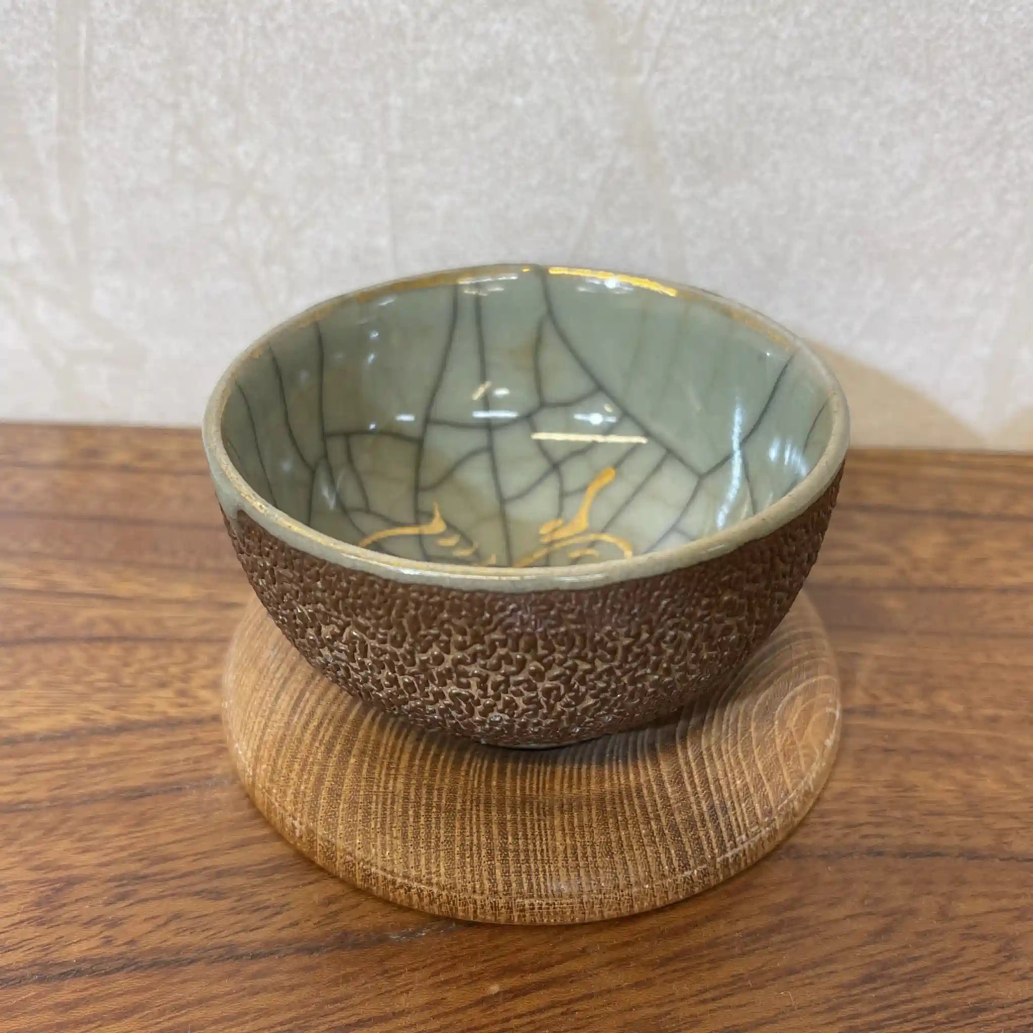 [Vintage] Set of tea utensils (tea chest, teapot, 5 teacups, 5 tea cups, tea scoop) / Ohori Soma ware / Estimated 1960-80s / Pottery / Japan / Running piece