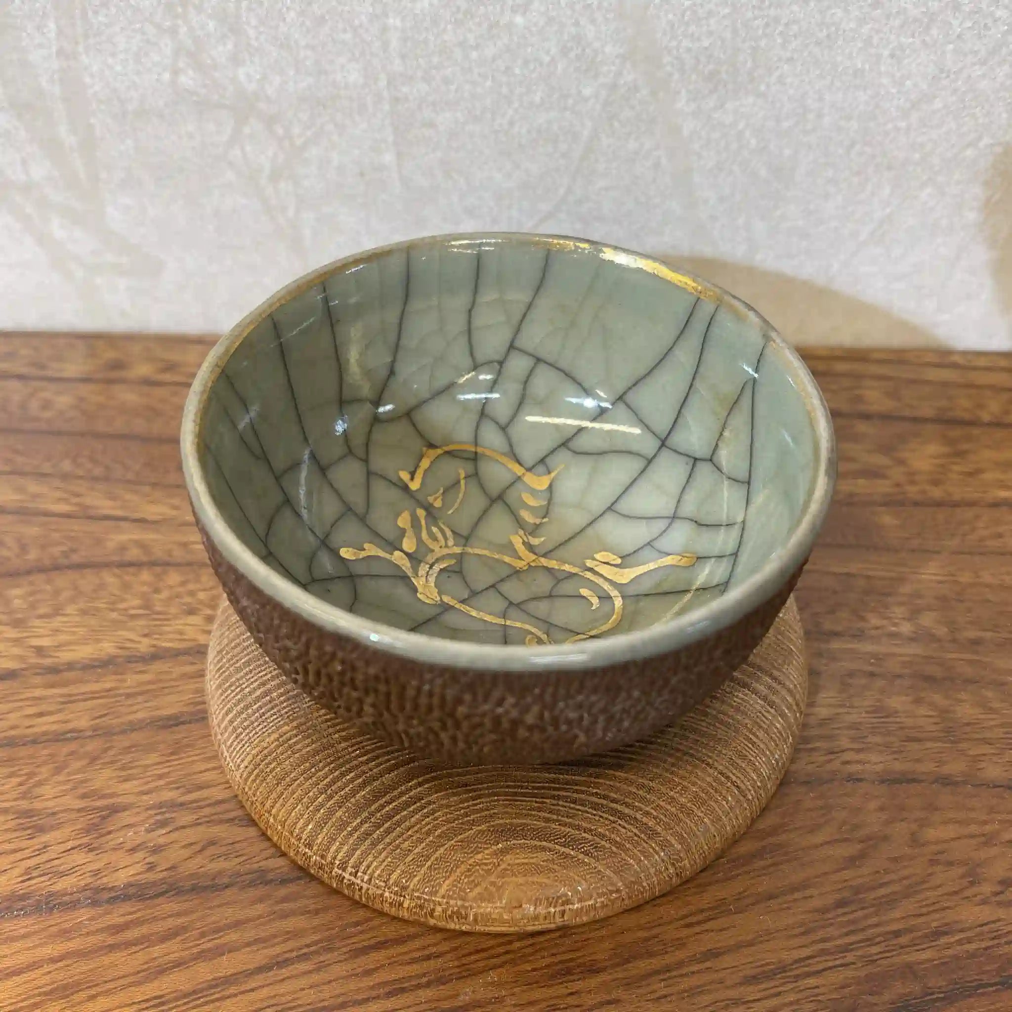 [Vintage] Set of tea utensils (tea chest, teapot, 5 teacups, 5 tea cups, tea scoop) / Ohori Soma ware / Estimated 1960-80s / Pottery / Japan / Running piece