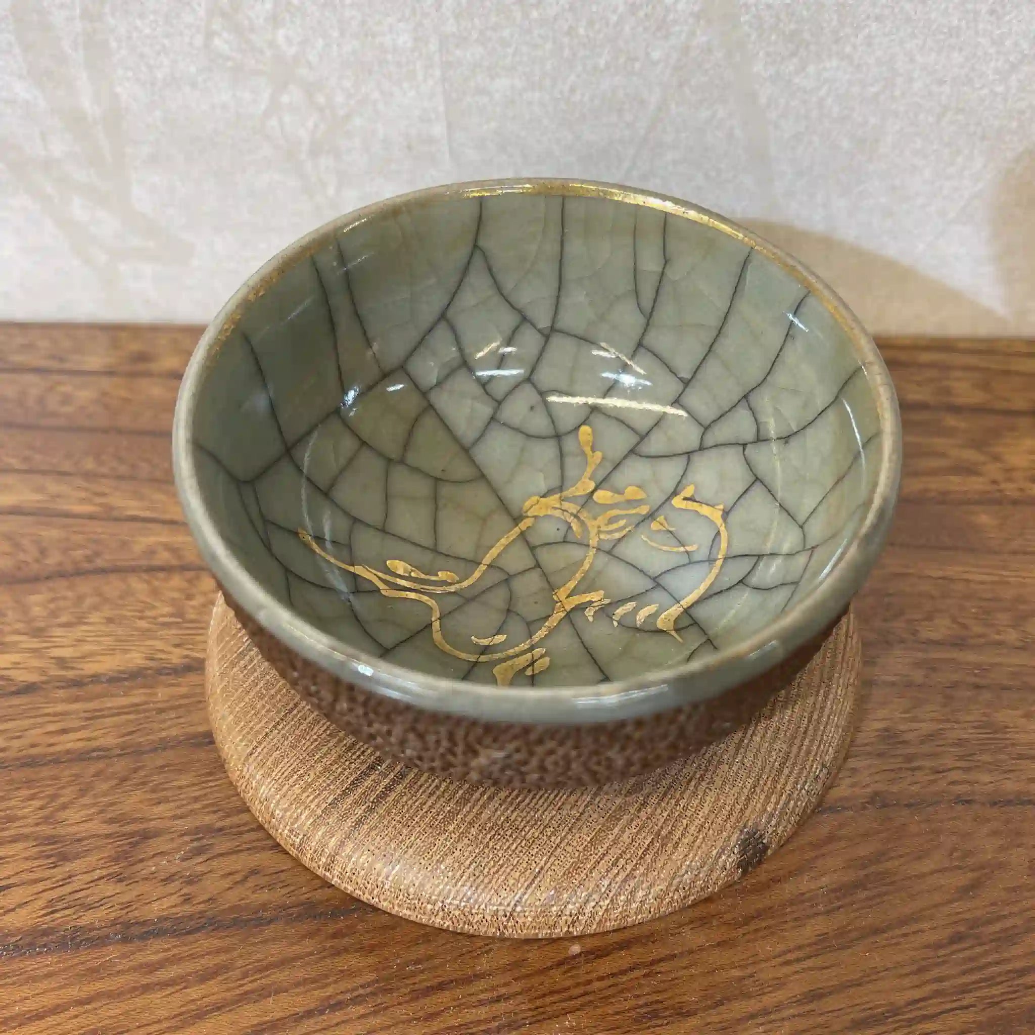[Vintage] Set of tea utensils (tea chest, teapot, 5 teacups, 5 tea cups, tea scoop) / Ohori Soma ware / Estimated 1960-80s / Pottery / Japan / Running piece